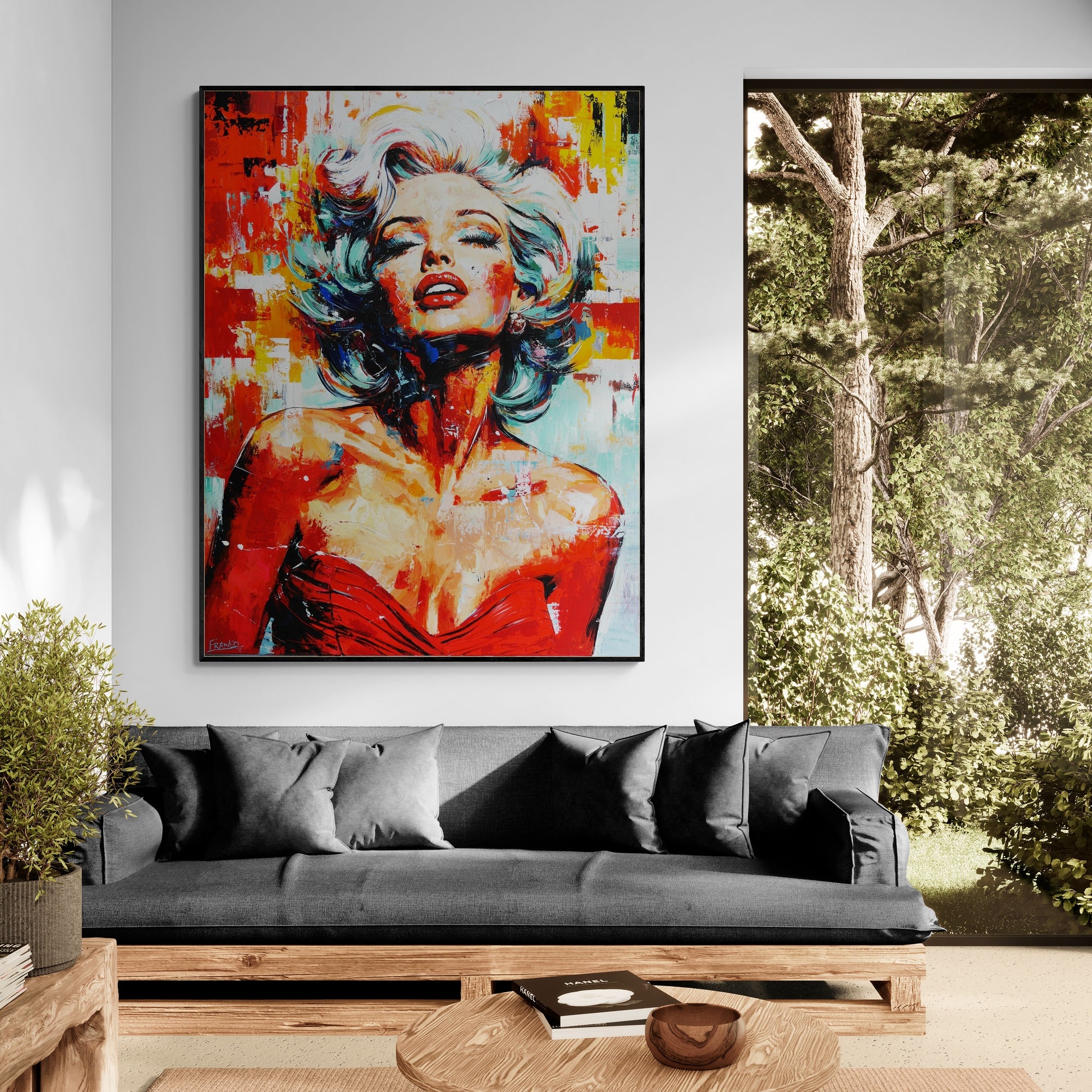 Scarlett Blonde 140cm x 180cm Marilyn Monroe Textured Abstract Realism Painting (SOLD)-abstract realism-[Franko_Artist]-[Australian_artist]-[Gold_Coast]-[Brisbane]-[modern]-[contemporary]-[original]-[Large_artwork]-[The_Block]-[Dream_Homes]-[ideas]-[Grand_Designs]-[Art_Lover]-Franklin Art Studio
