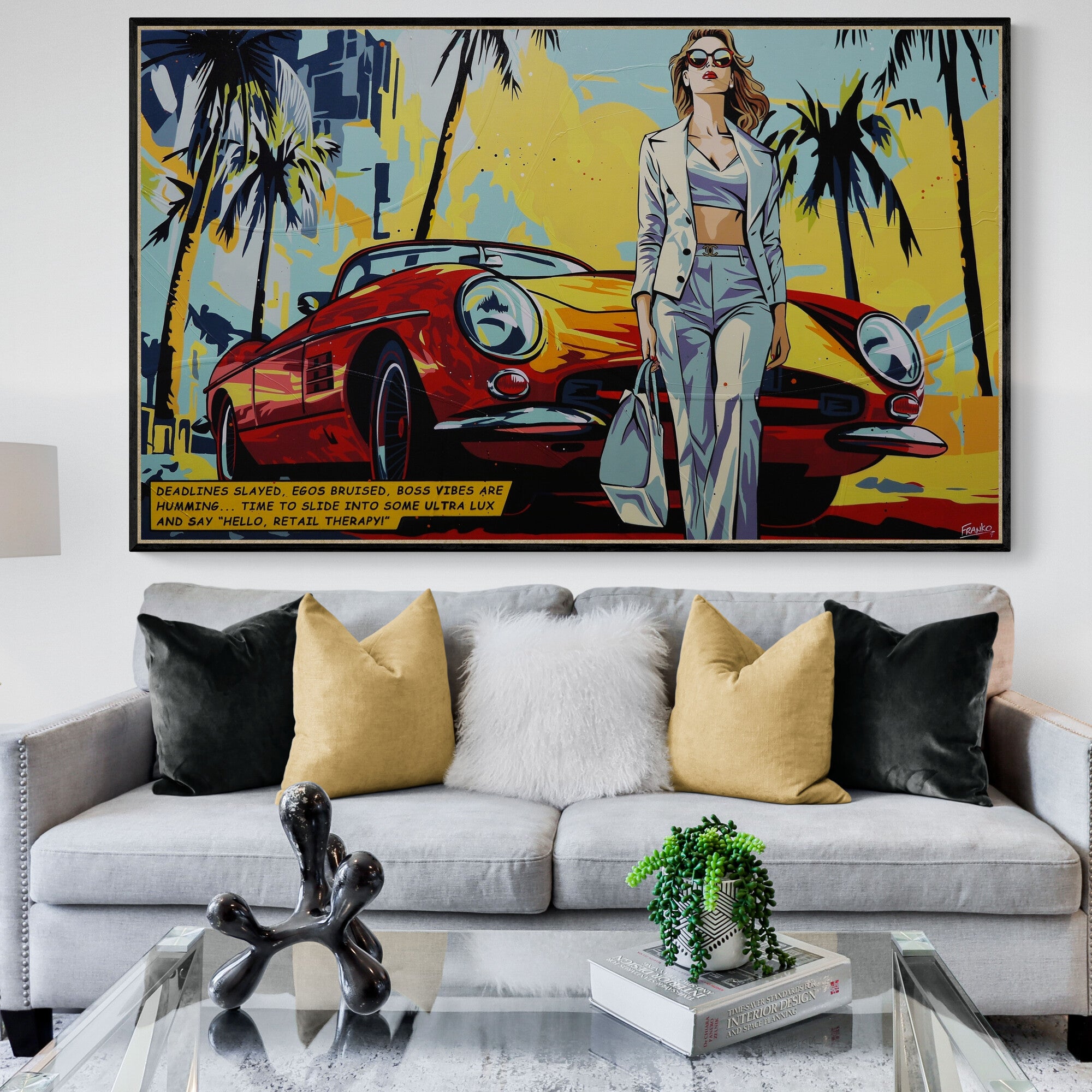 Time to Slide 200cm x 120cm Sexy Classic Pop Art Painting (SOLD)-Urban Pop Art-[Franko_Artist]-[Australian_artist]-[Gold_Coast]-[Brisbane]-[modern]-[contemporary]-[original]-[Large_artwork]-[The_Block]-[Dream_Homes]-[ideas]-[Grand_Designs]-[Art_Lover]-Franklin Art Studio
