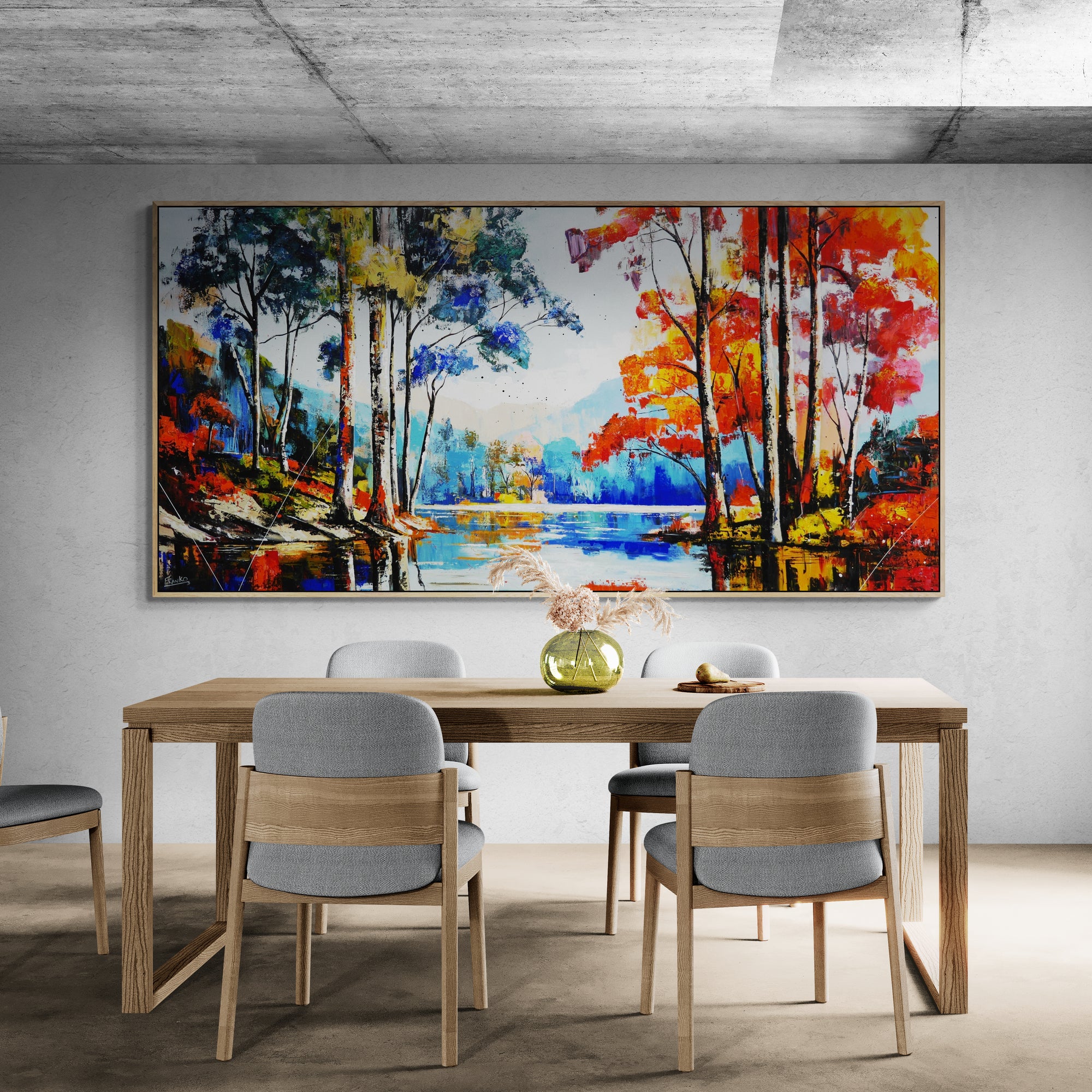 The Expanse 240cm x 120cm Framed Landscape Textured Abstract Realism Painting-abstract realism-[Franko_Artist]-[The_Block]-[Dream_Homes]-[ideas]- [Grand_Designs]-Franklin Art Studio