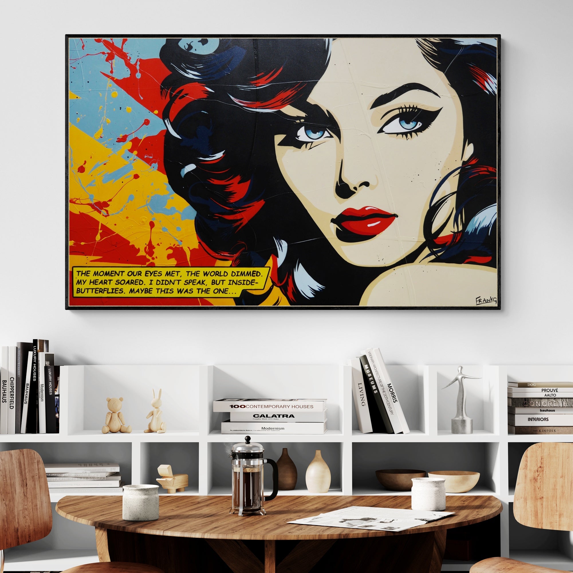 The World Dimmed 160cm x 100cm Romantic Classic Pop Art Painting (SOLD SHANE)-Urban Pop Art-[Franko_Artist]-[The_Block]-[Dream_Homes]-[ideas]- [Grand_Designs]-Franklin Art Studio