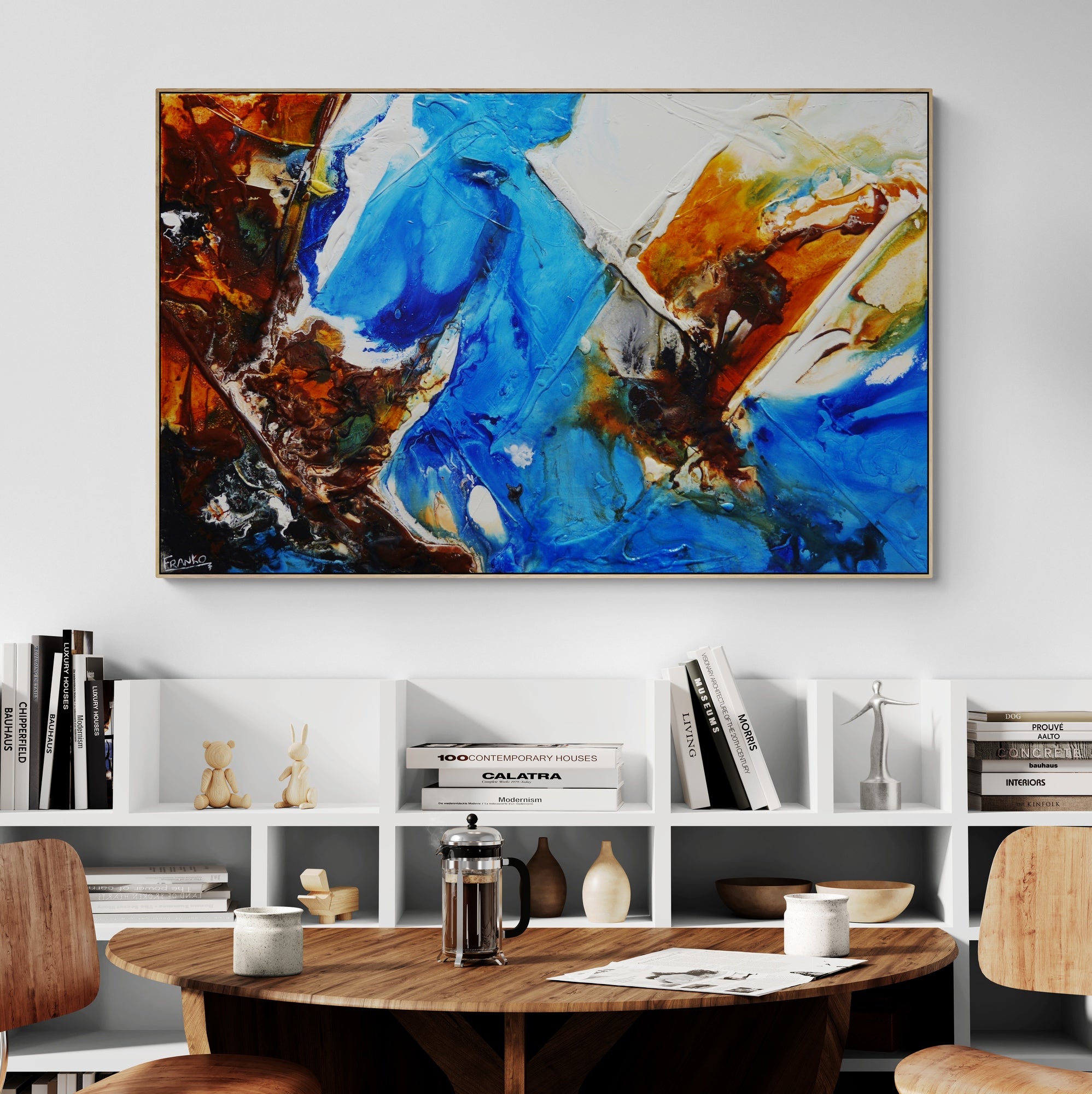 Ultra Blu 160cm x 100cm Textured Abstract Painting (SOLD)-Abstract-[Franko_Artist]-[Australian_artist]-[Gold_Coast]-[Brisbane]-[modern]-[contemporary]-[original]-[Large_artwork]-[The_Block]-[Dream_Homes]-[ideas]-[Grand_Designs]-[Art_Lover]-Franklin Art Studio