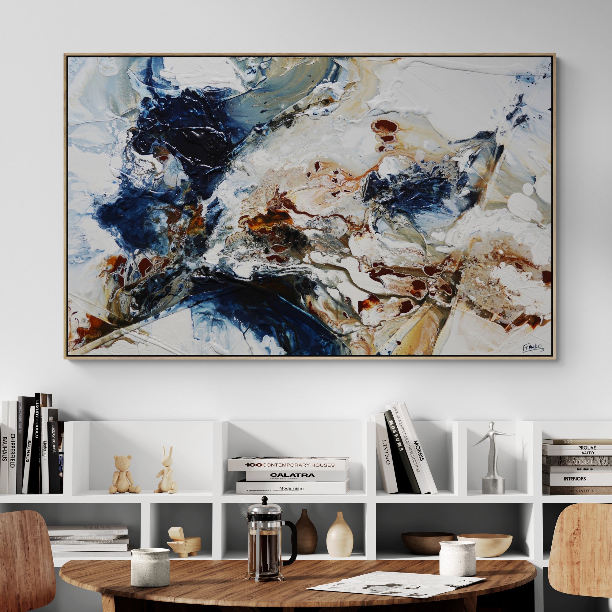 Midnight Rust 160cm x 100cm Rustic Textured Abstract Painting (SOLD)