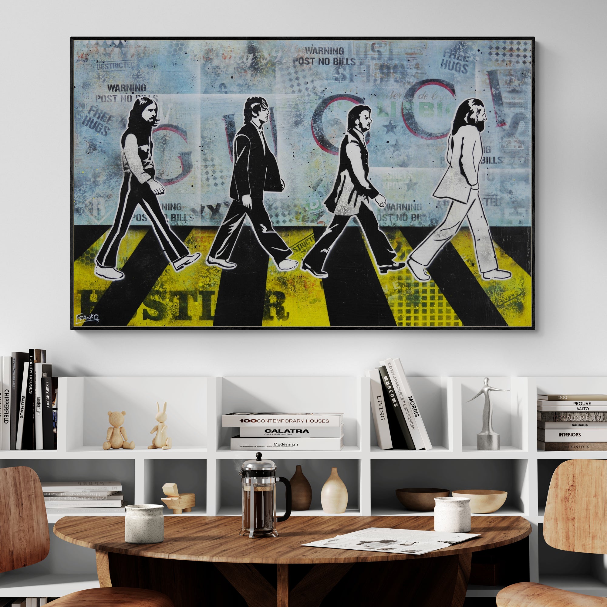 Abbey Road 160cm x 100cm Beatles Textured Urban Pop Art Painting (SOLD)