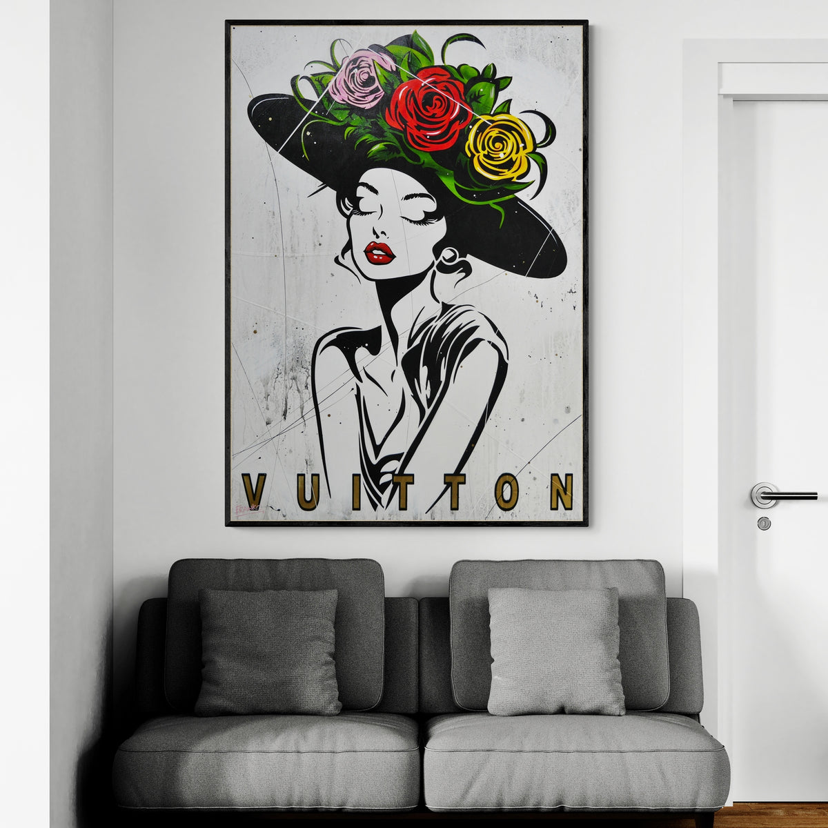 Bellissima 140cm x 100cm Textured Urban Pop Art Painting