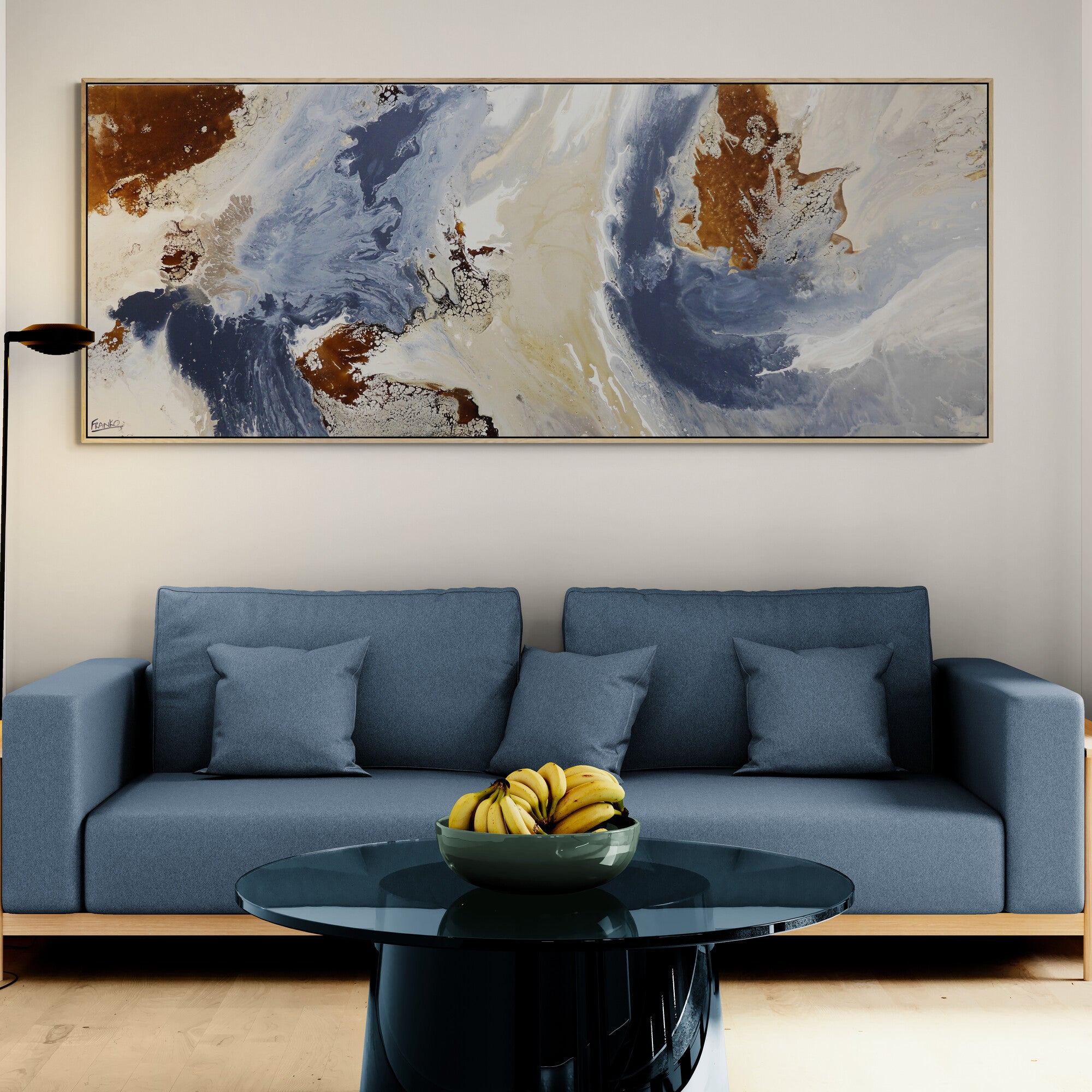 Refined 62 200cm x 80cm Blended Ink Abstract Painting