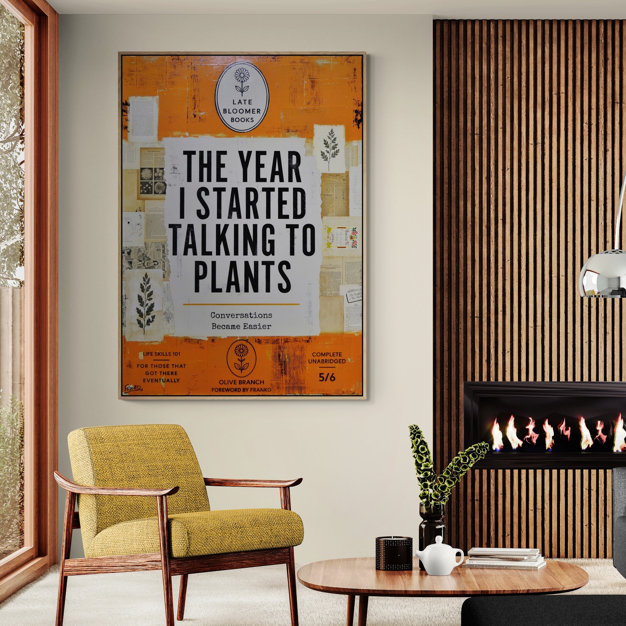 Late Bloomer Life Skills 62 100cm x 140cm Urban Pop Book Club Painting