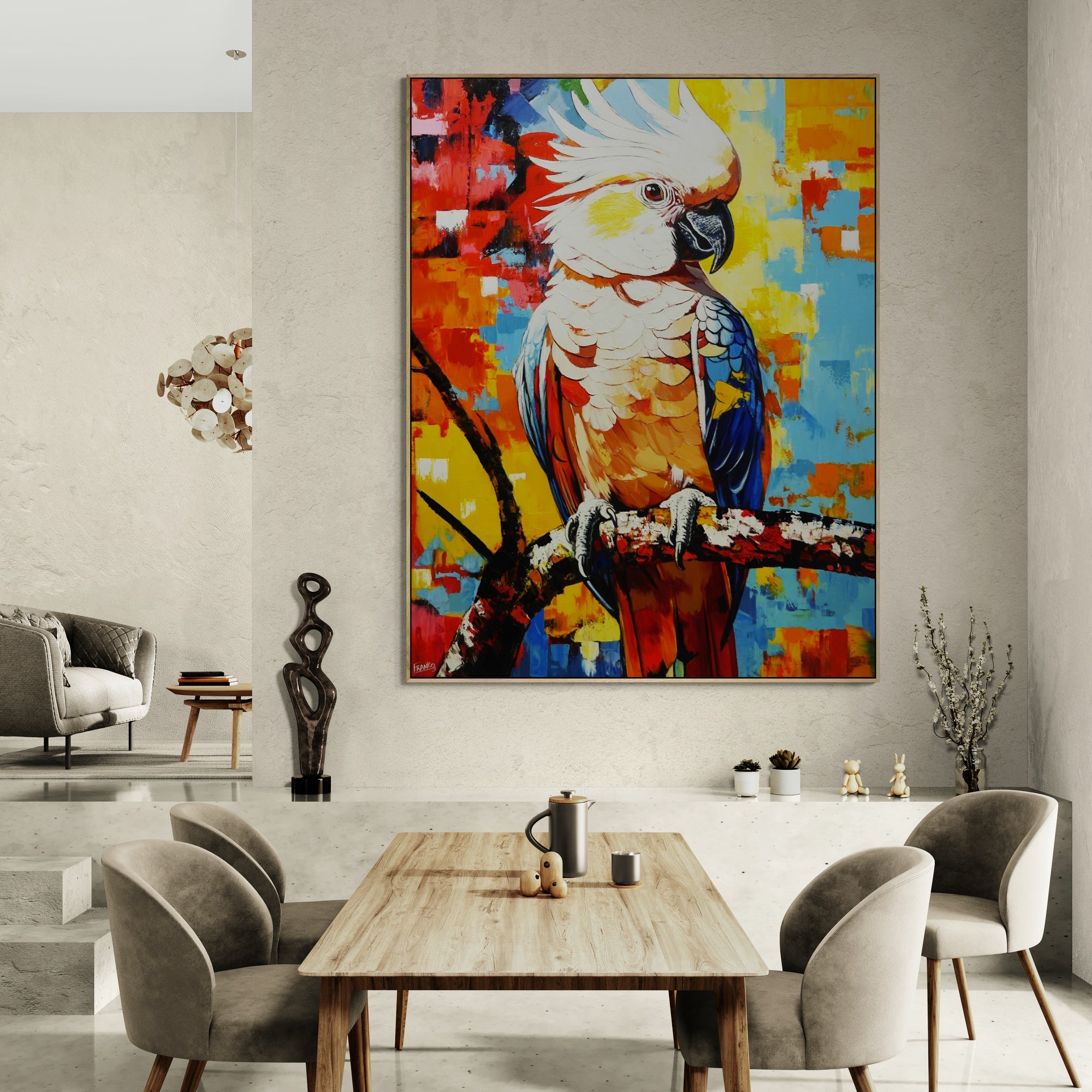 update alt-text with template Little Napoleon 140cm x 180cm Framed Landscape Textured Abstract Realism Painting-abstract realism-[Franko_Artist]-[The_Block]-[Dream_Homes]-[ideas]- [Grand_Designs]-Franklin Art Studio