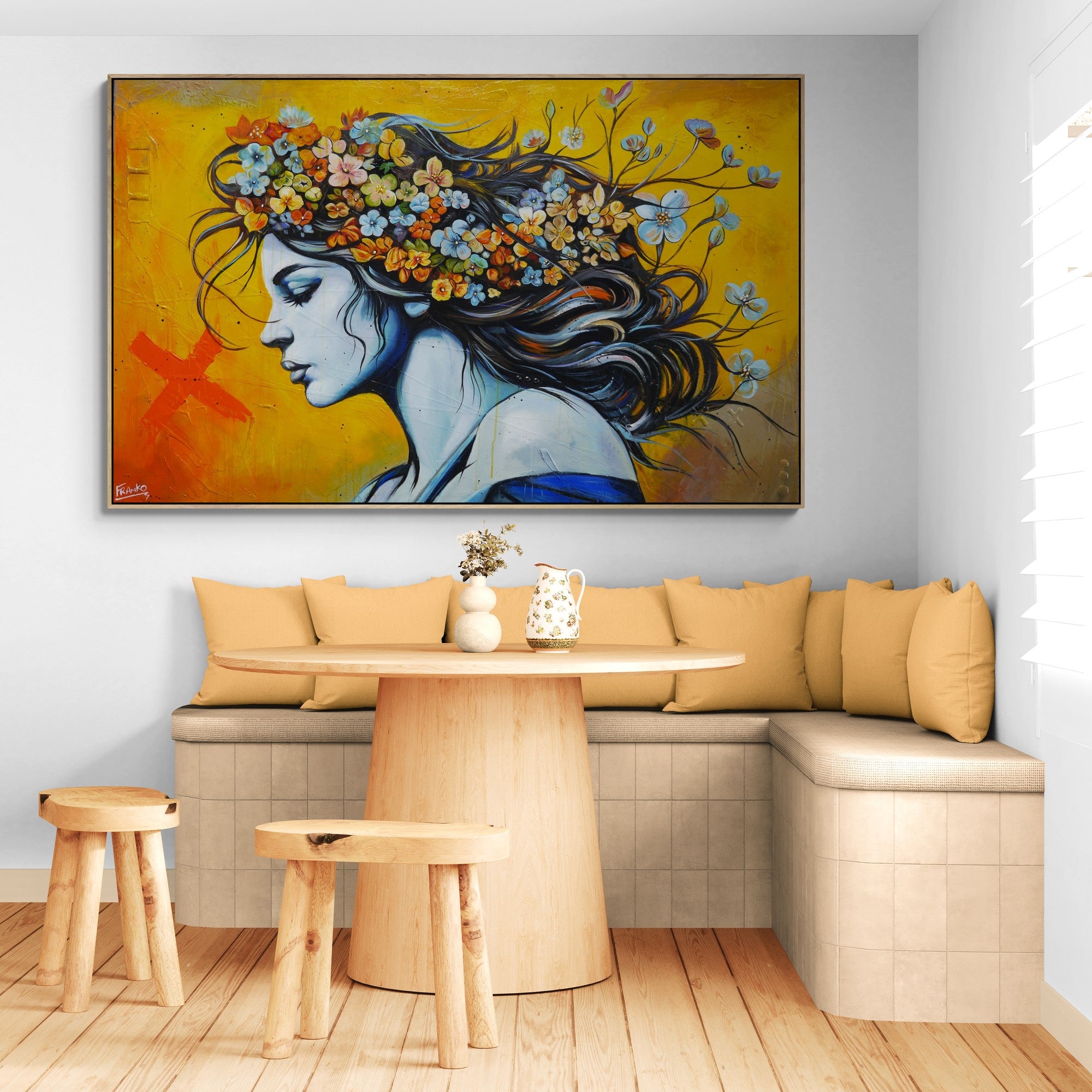 Evande 160cm x 100cm FRAMED Abstract Realism Textured Painting