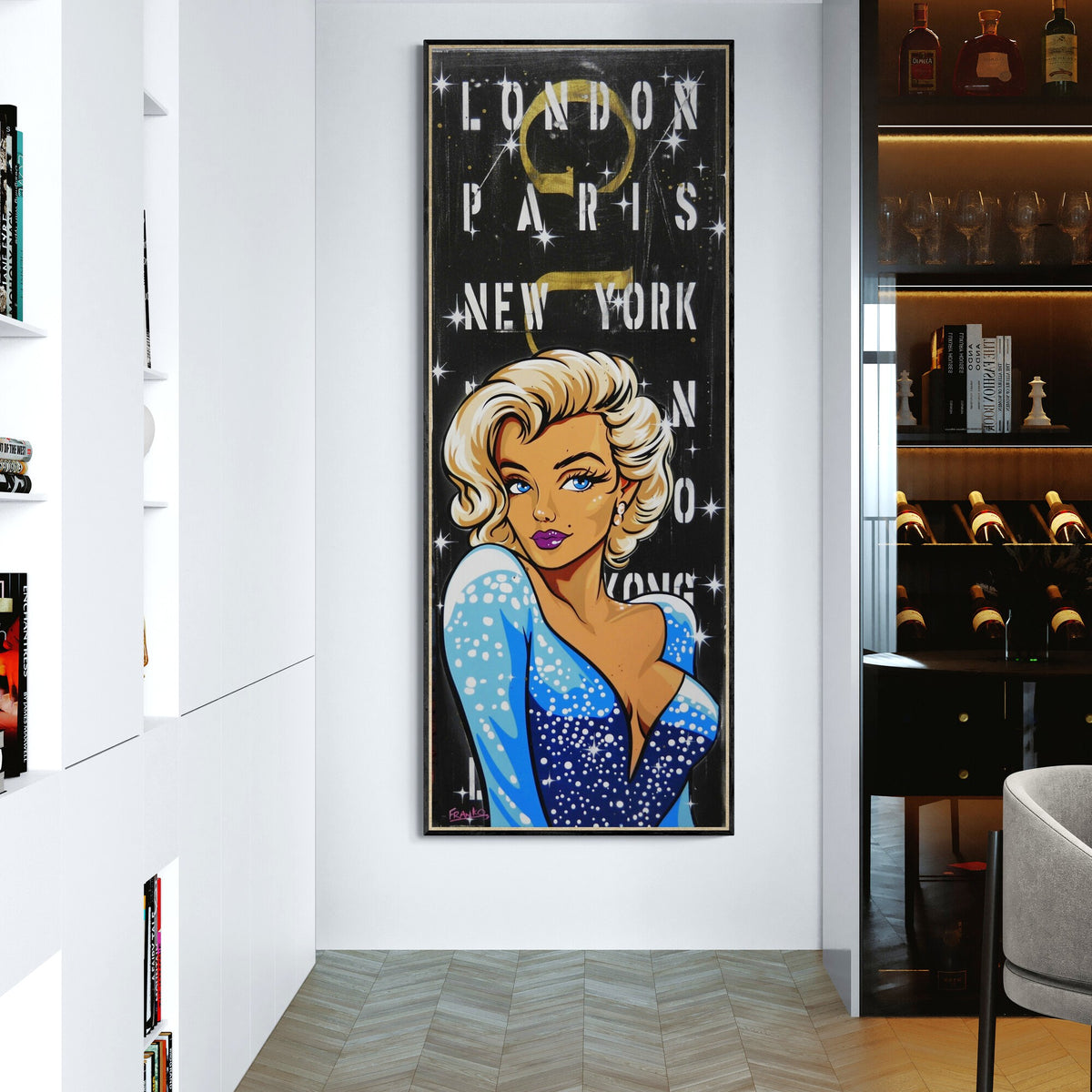 New York Babe 160cm x 60cm Urban Pop Art Painting