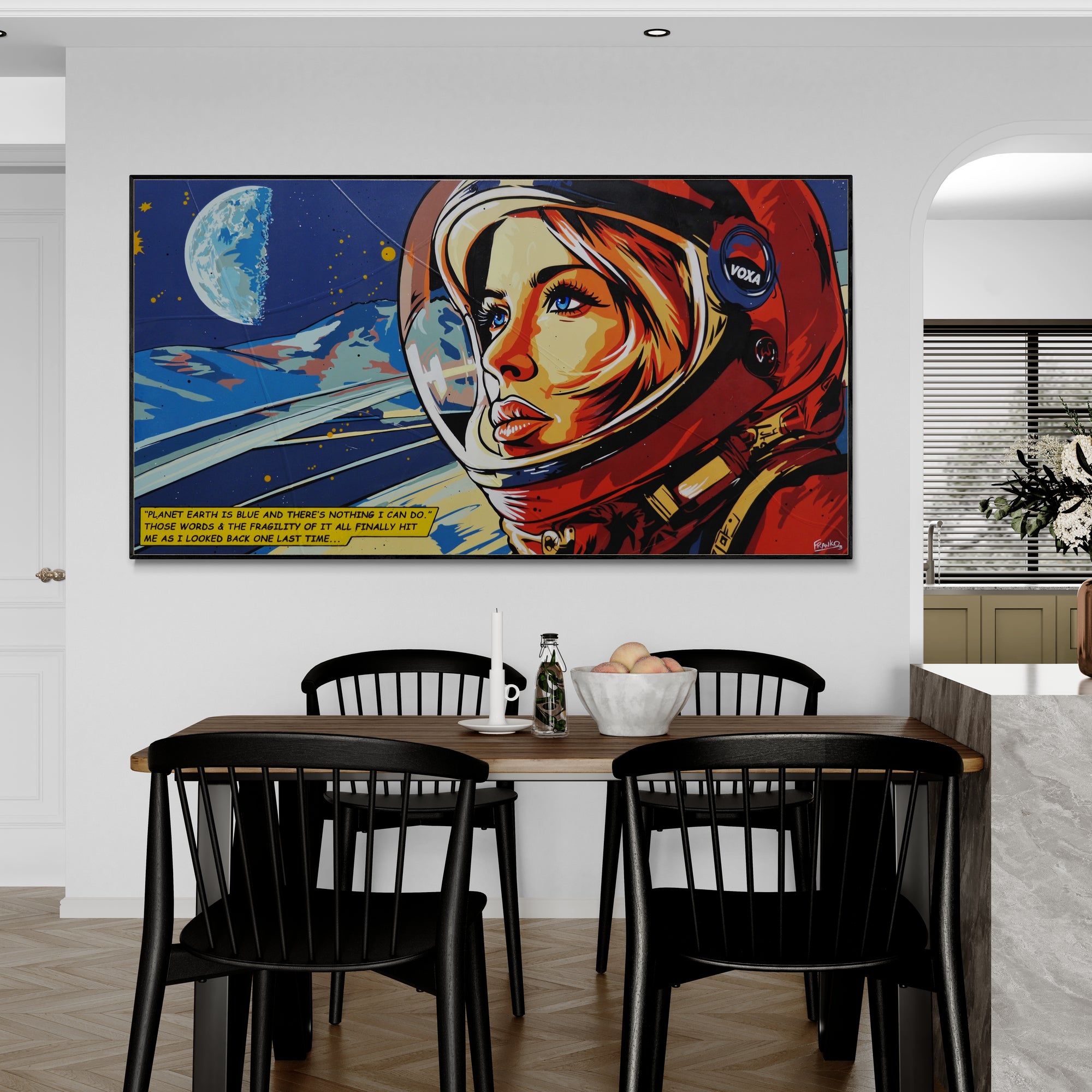 Reflection 190cm x 100cm Space Classic Pop Art Painting-Urban Pop Art-[Franko_Artist]-[Australian_artist]-[Gold_Coast]-[Brisbane]-[modern]-[contemporary]-[original]-[Large_artwork]-[The_Block]-[Dream_Homes]-[ideas]-[Grand_Designs]-[Art_Lover]-Franklin Art Studio