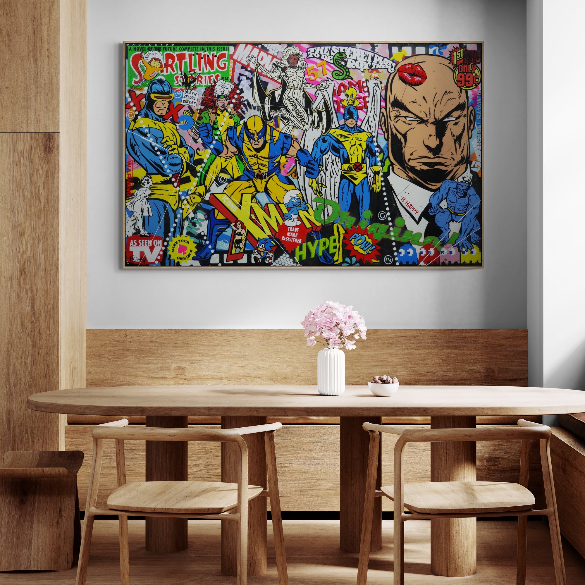 update alt-text with template X Marks The Spot 160cm x 100cm Textured Urban Pop Art Painting-Urban Pop Art-[Franko_Artist]-[The_Block]-[Dream_Homes]-[ideas]- [Grand_Designs]-Franklin Art Studio