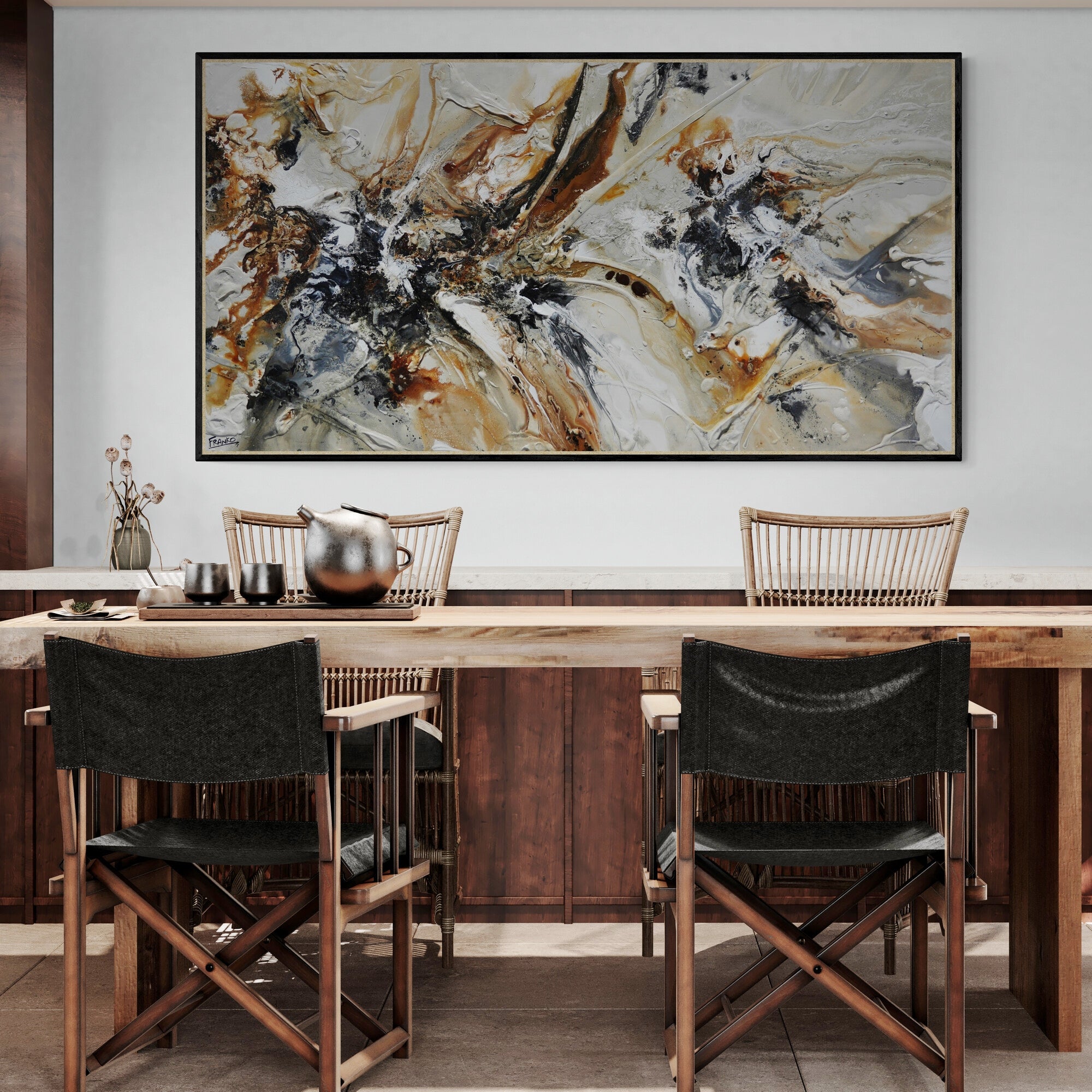 Nutted Almond 190cm x 100cm Warm Textured Abstract Painting (SOLD)
