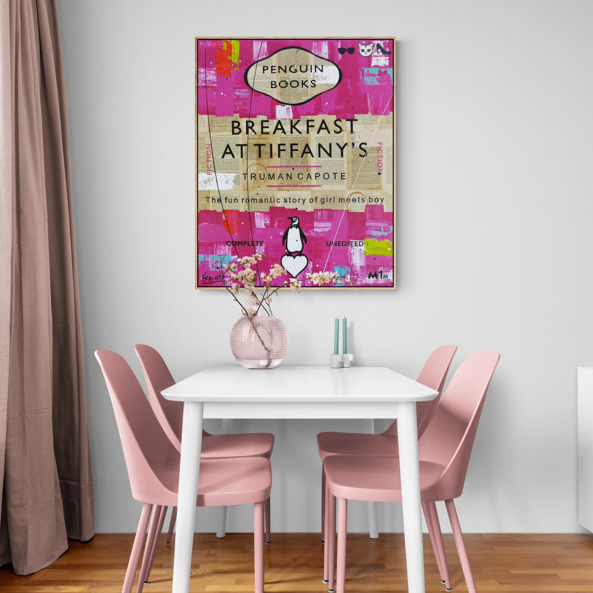 Tiffany's 60cm x 75cm Urban Pop Book Club Painting (SOLD)-book club-[Franko_Artist]-[Australian_artist]-[Gold_Coast]-[Brisbane]-[modern]-[contemporary]-[original]-[Large_artwork]-[The_Block]-[Dream_Homes]-[ideas]-[Grand_Designs]-[Art_Lover]-Franklin Art Studio