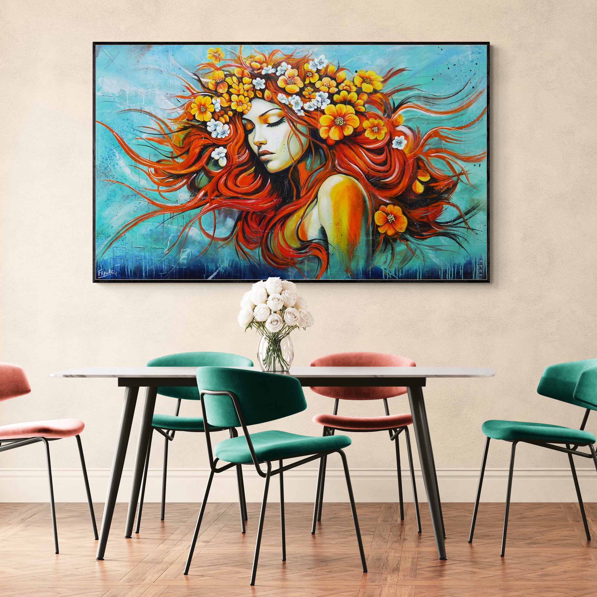 Calista 200cm x 120cm Abstract Realism Textured Framed Painting-people-[Franko_Artist]-[Australian_artist]-[Gold_Coast]-[Brisbane]-[modern]-[contemporary]-[original]-[Large_artwork]-[The_Block]-[Dream_Homes]-[ideas]-[Grand_Designs]-[Art_Lover]-Franklin Art Studio