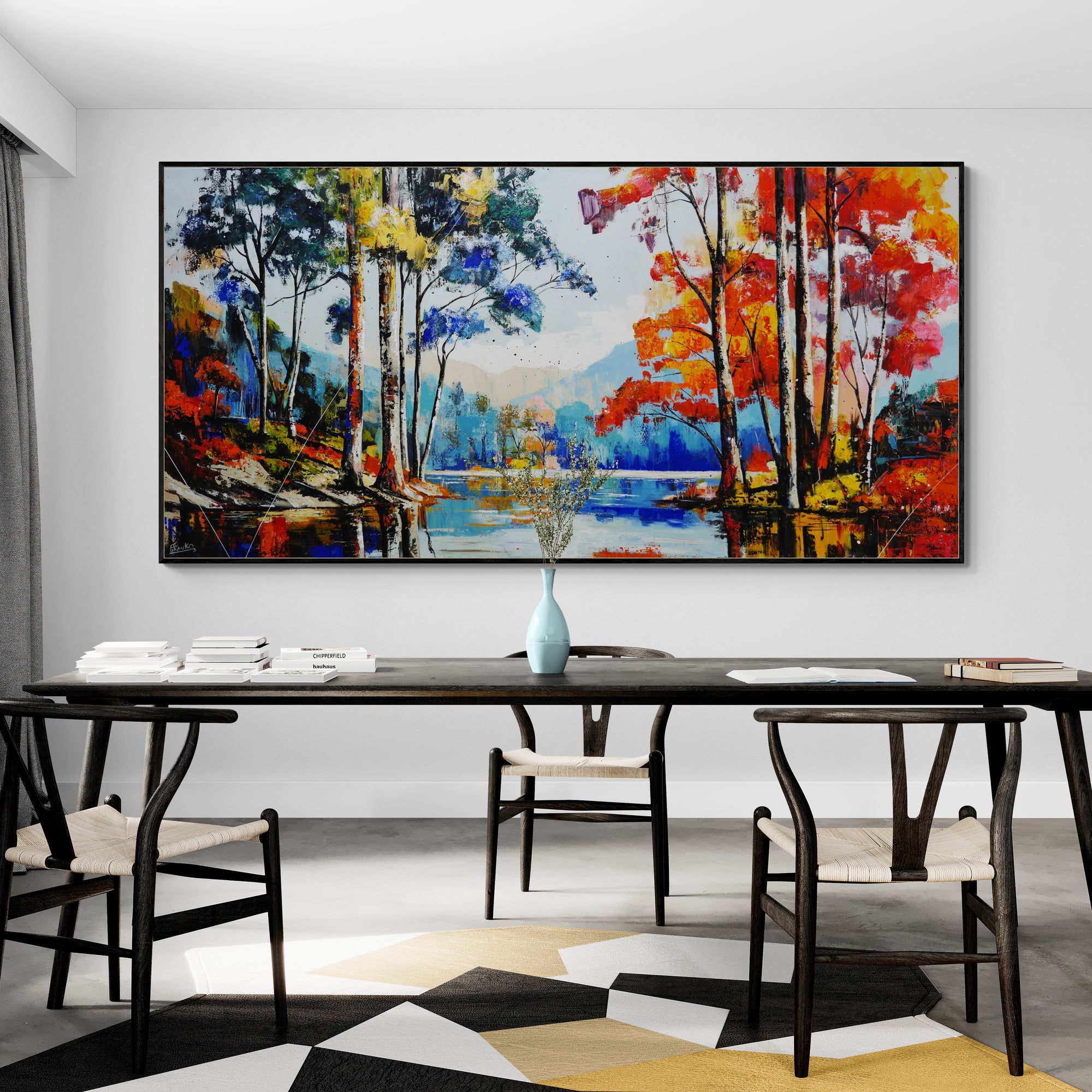 The Expanse 240cm x 120cm Framed Landscape Textured Abstract Realism Painting-abstract realism-[Franko_Artist]-[The_Block]-[Dream_Homes]-[ideas]-[Grand_Designs]-[Art_Lover]-Franklin Art Studio