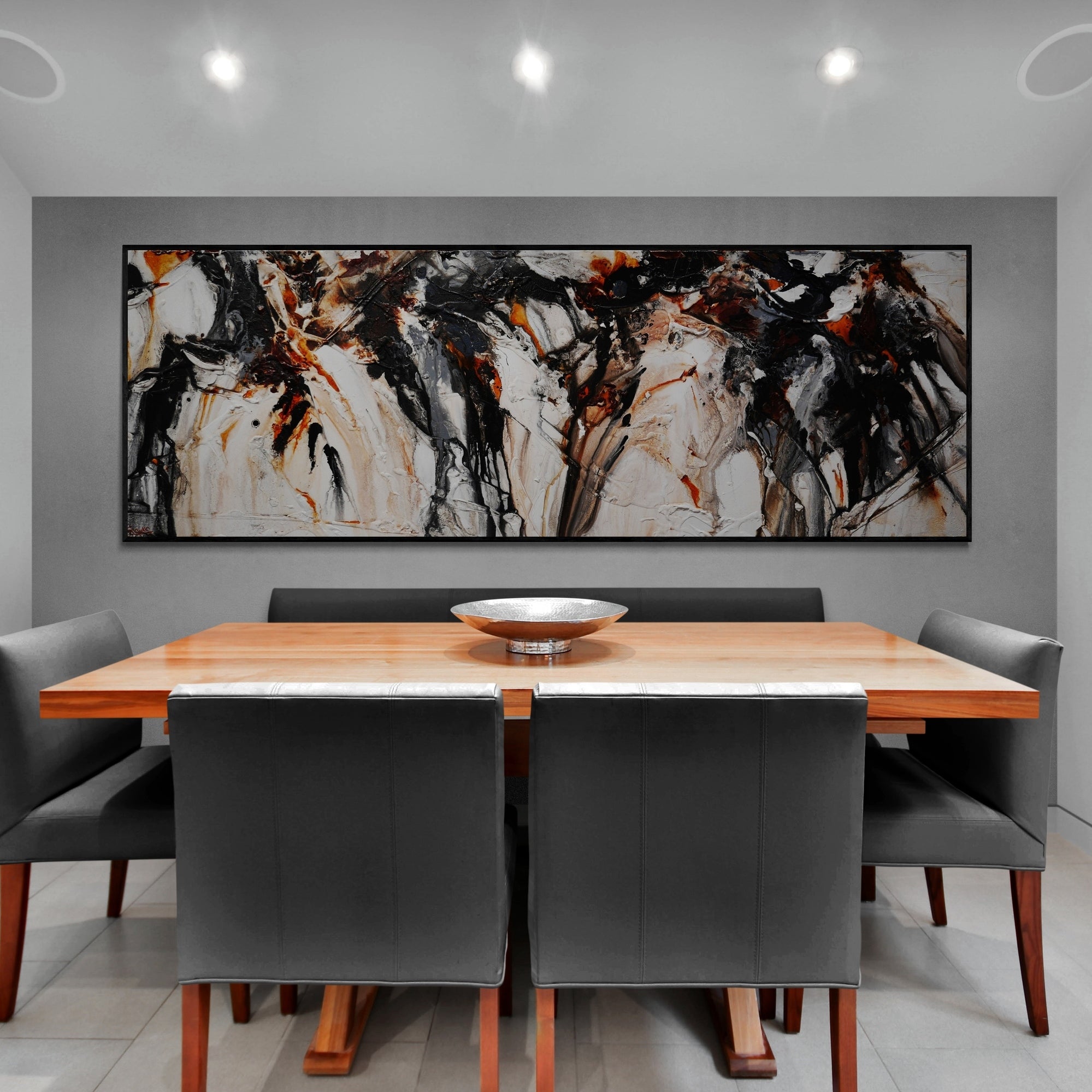 Rusted Divergence 295cm x 100cm Textured Abstract Painting (SOLD)-Abstract-[Franko_Artist]-[The_Block]-[Dream_Homes]-[ideas]-[Grand_Designs]-[Art_Lover]-Franklin Art Studio