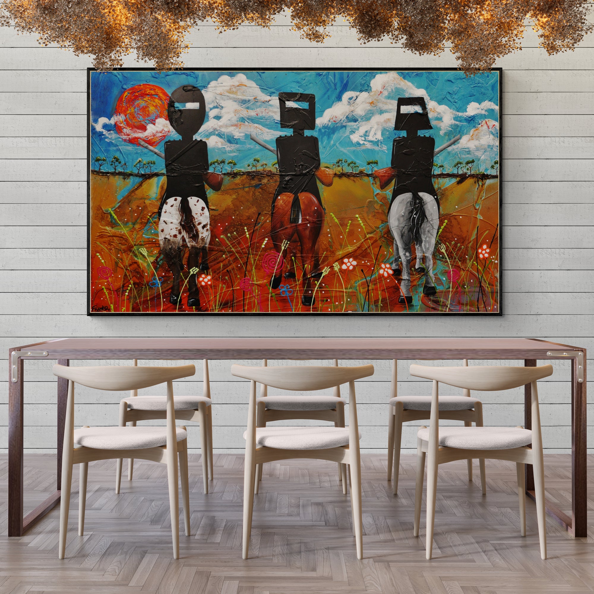 Kelly Three 200cm x 120cm Ned Kelly Abstract Realism Textured Painting (SOLD)-people-[Franko_Artist]-[The_Block]-[Dream_Homes]-[ideas]- [Grand_Designs]-Franklin Art Studio