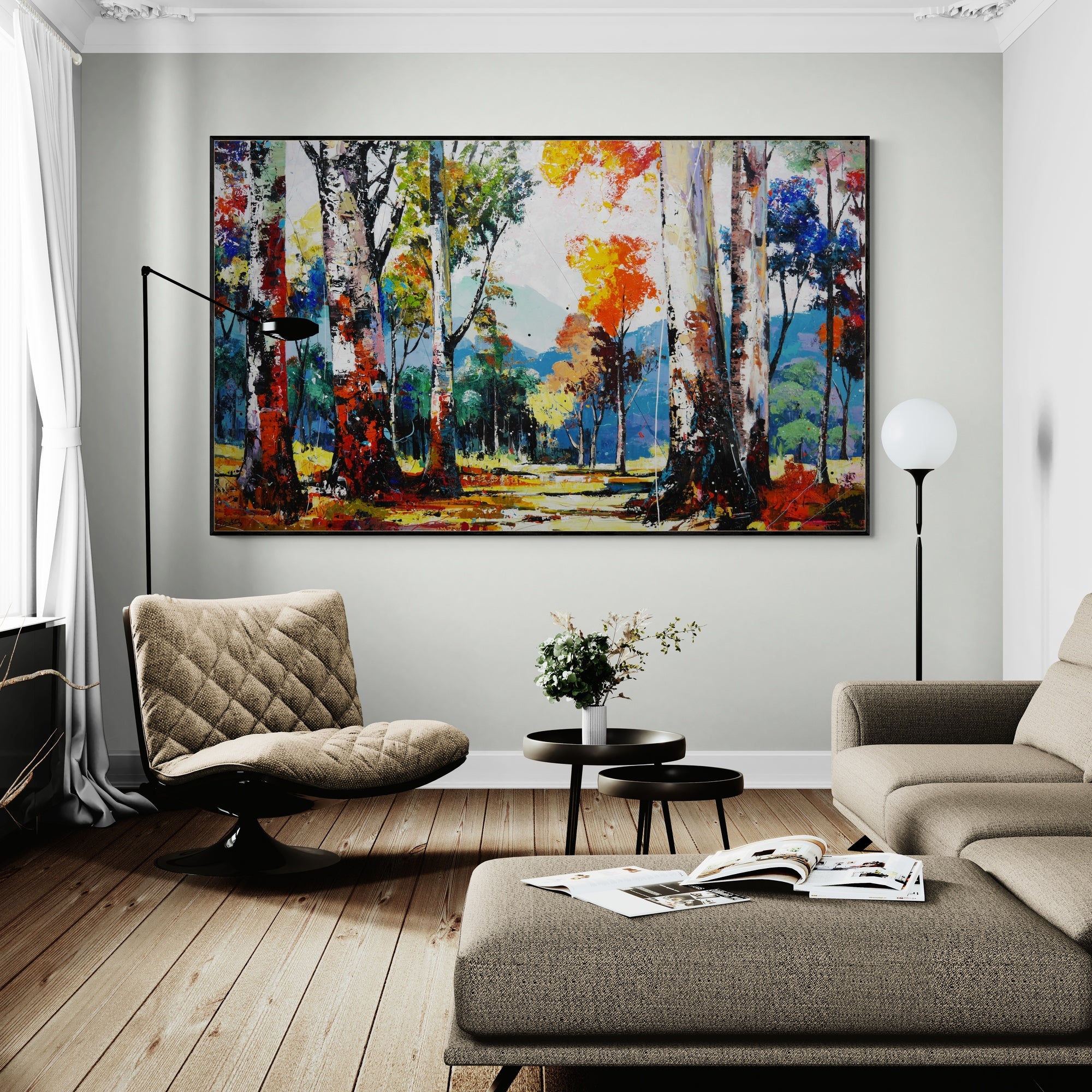 Silent Expanse 200cm x 120cm Framed Landscape Textured Abstract Realism Painting (SOLD)-abstract realism-[Franko_Artist]-[The_Block]-[Dream_Homes]-[ideas]- [Grand_Designs]-Franklin Art Studio