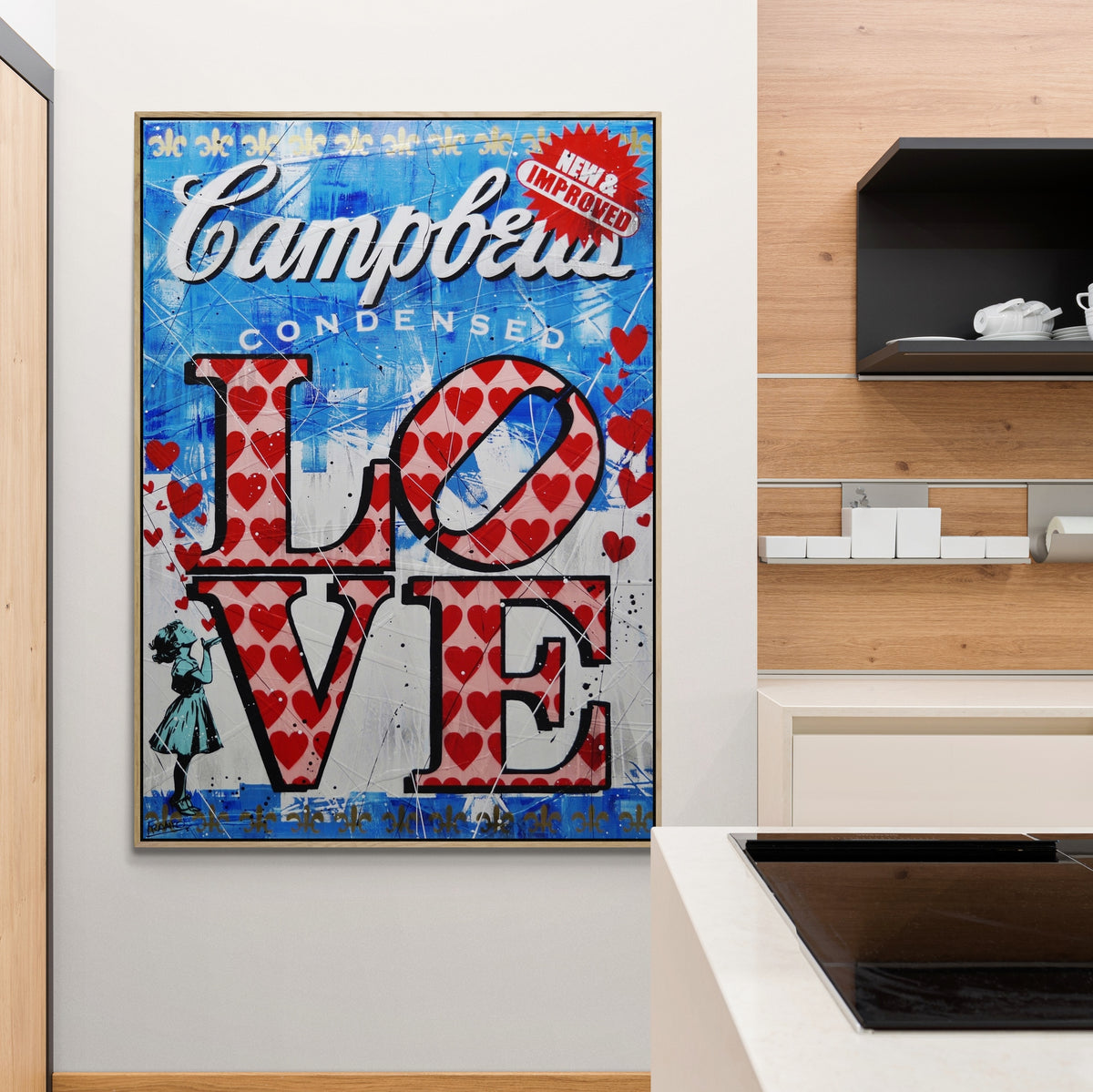 The Love Effect 140cm x 100cm Campbells Soup Textured Urban Pop Art Painting