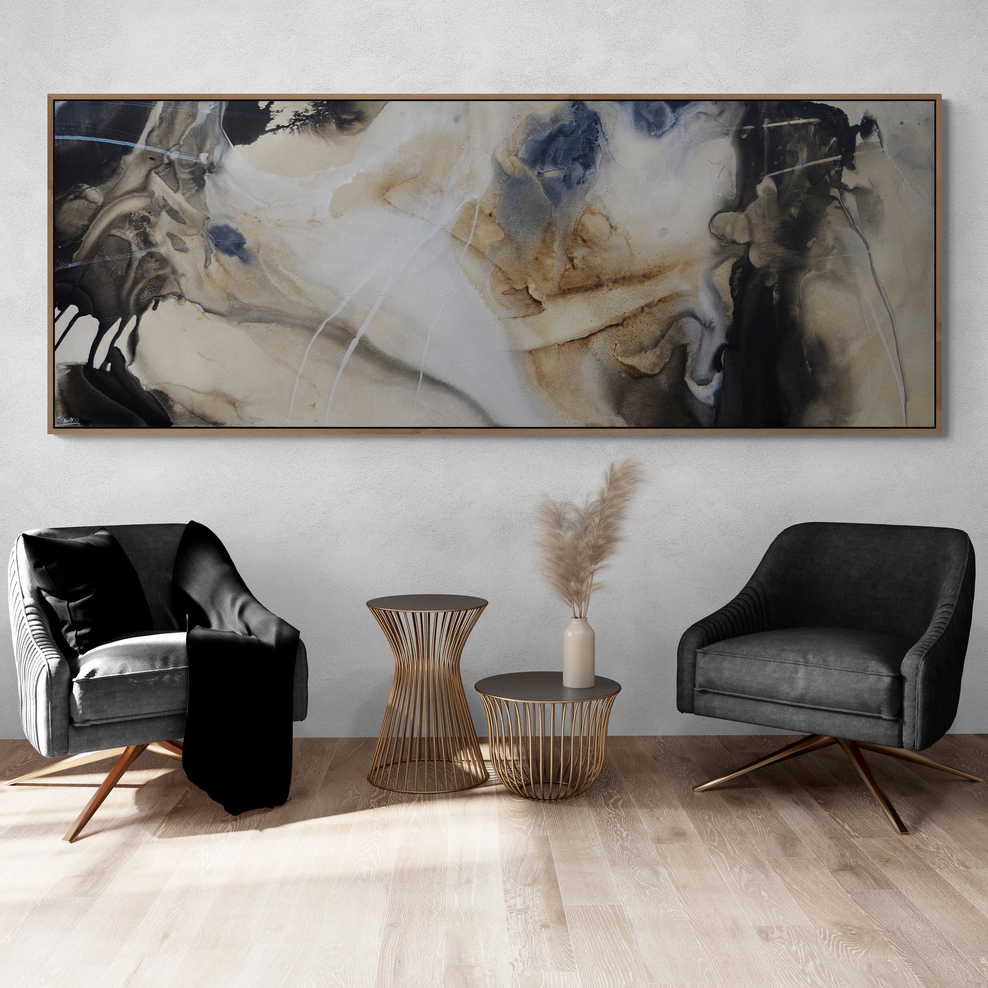 Refined 799 270cm x 100cm Blue Rust White Cream Grey Textured Abstract Painting (SOLD)-Abstract-[Franko_Artist]-[Australian_artist]-[Gold_Coast]-[Brisbane]-[modern]-[contemporary]-[original]-[Large_artwork]-[The_Block]-[Dream_Homes]-[ideas]-[Grand_Designs]-[Art_Lover]-Franklin Art Studio