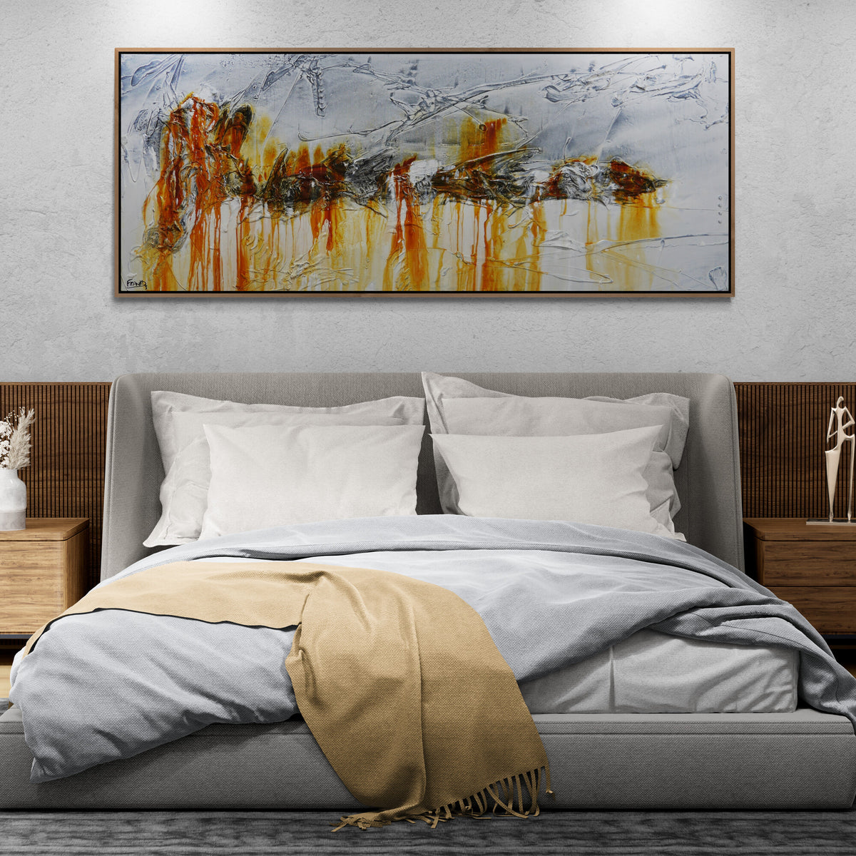 Rusted Raw 200cm x 80cm Textured Abstract Painting