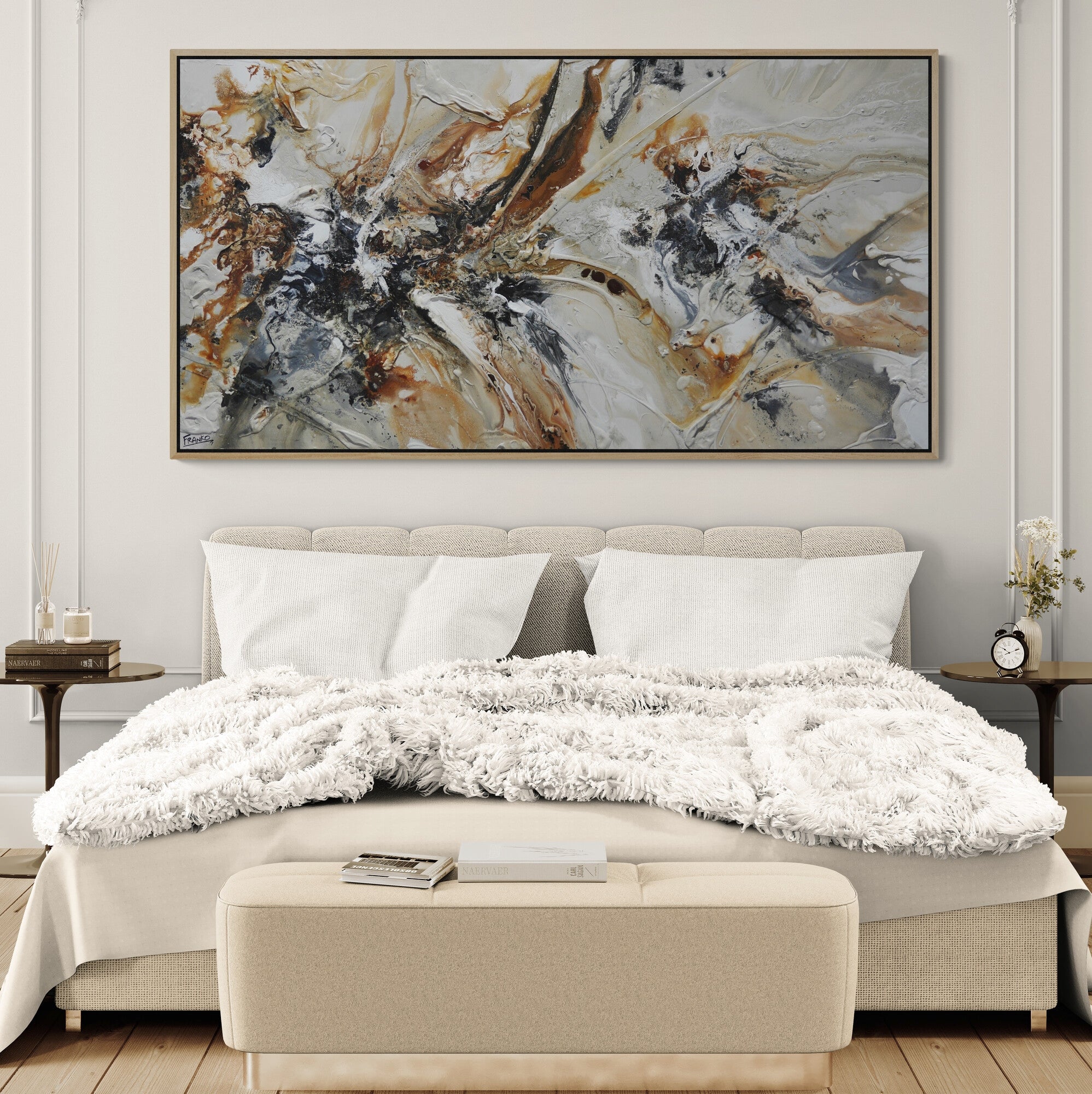 Nutted Almond 190cm x 100cm Warm Textured Abstract Painting (SOLD)-Abstract-[Franko_Artist]-[Australian_artist]-[Gold_Coast]-[Brisbane]-[modern]-[contemporary]-[original]-[Large_artwork]-[The_Block]-[Dream_Homes]-[ideas]-[Grand_Designs]-[Art_Lover]-Franklin Art Studio