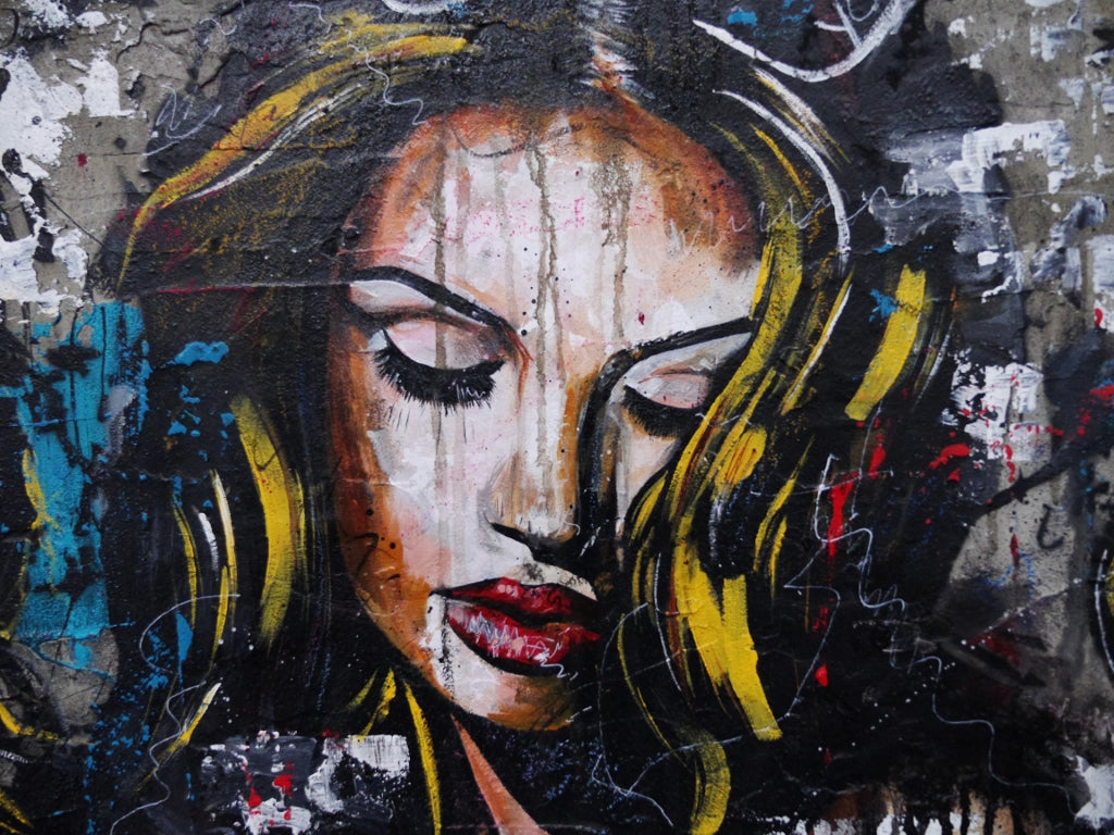 Raw Fates 190cm x 100cm Sultry Concrete Textured Industrial Urban Pop Art Painting (SOLD)
