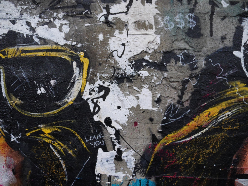 Raw Fates 190cm x 100cm Sultry Concrete Textured Industrial Urban Pop Art Painting (SOLD)