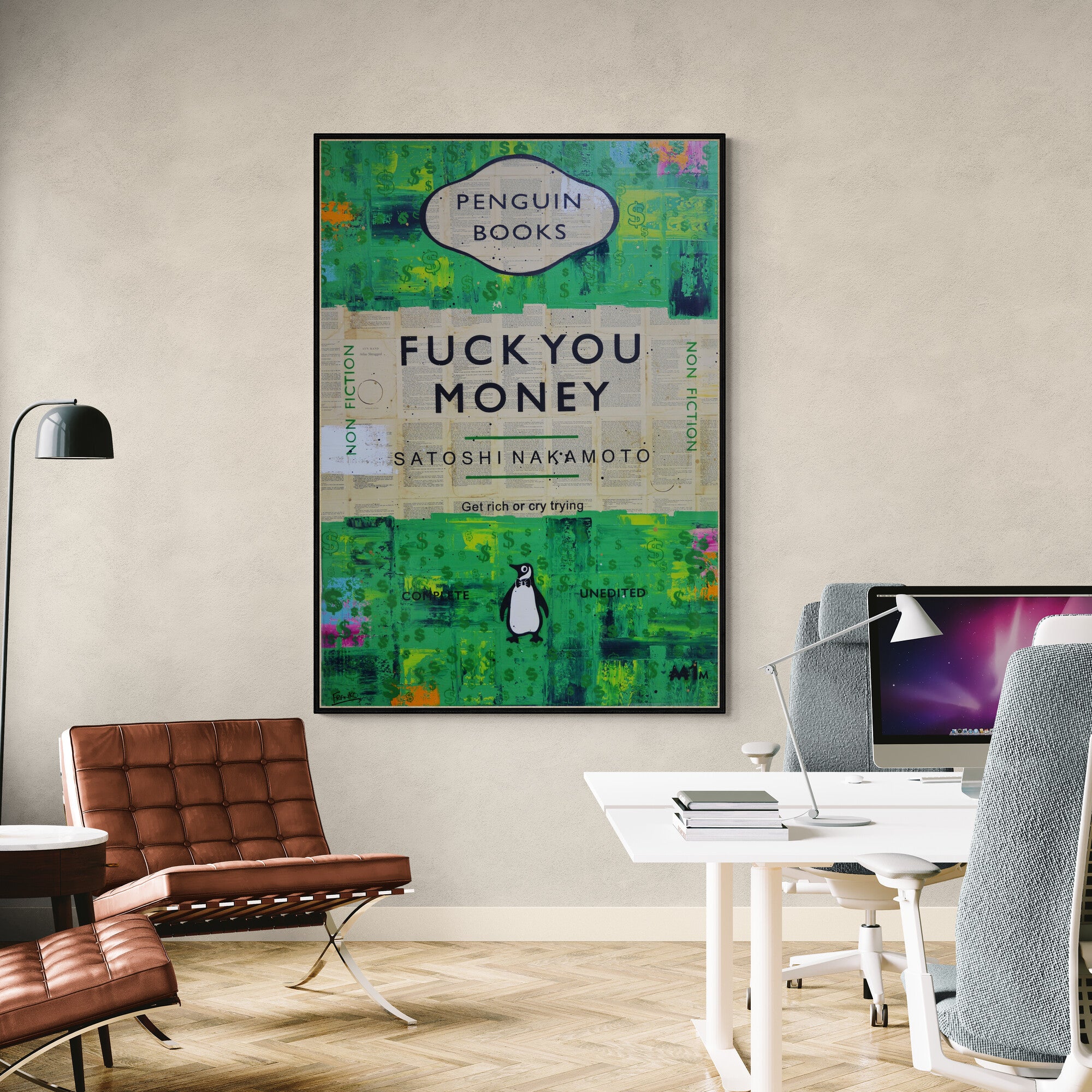 The Money 100cm x 140cm Urban Pop Book Club Painting (SOLD)