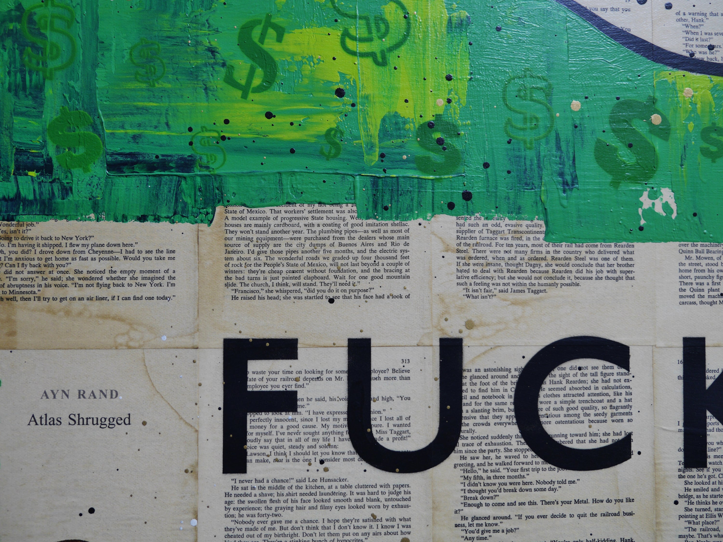 The Money 100cm x 140cm Urban Pop Book Club Painting (SOLD)