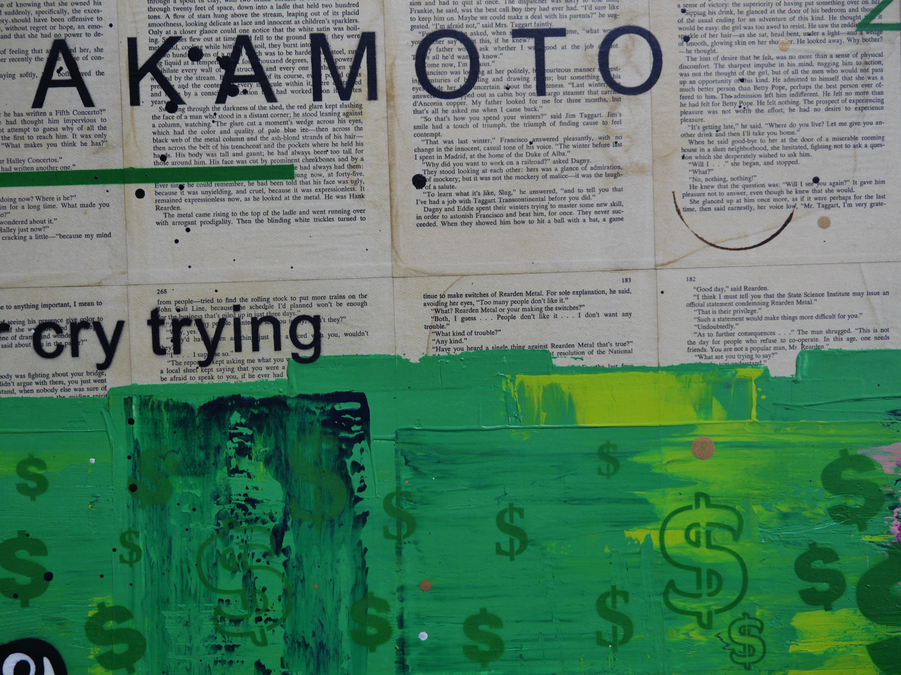 The Money 100cm x 140cm Urban Pop Book Club Painting (SOLD)