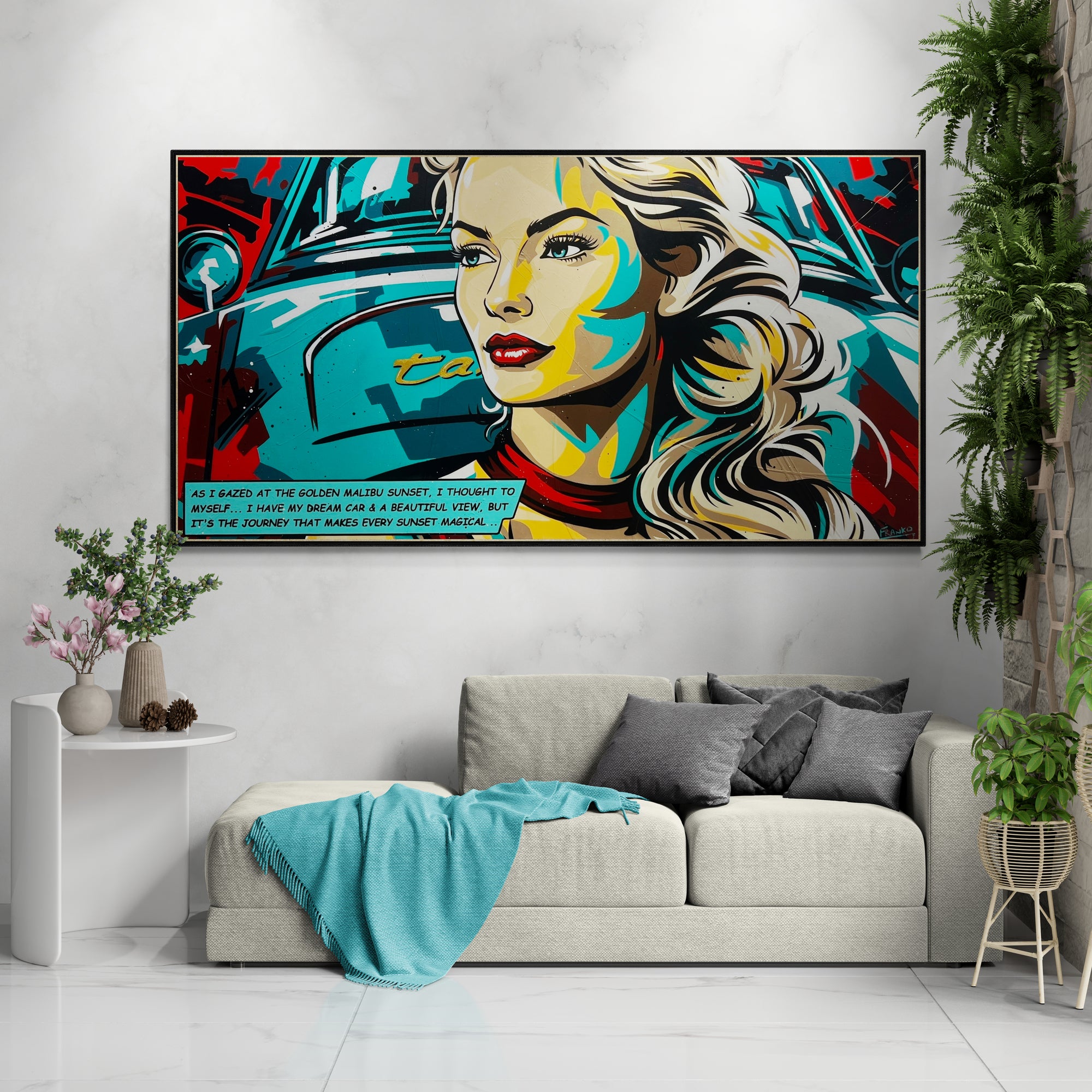 The Gaze 190cm x 100cm Retro Classic Pop Art Painting (SOLD)