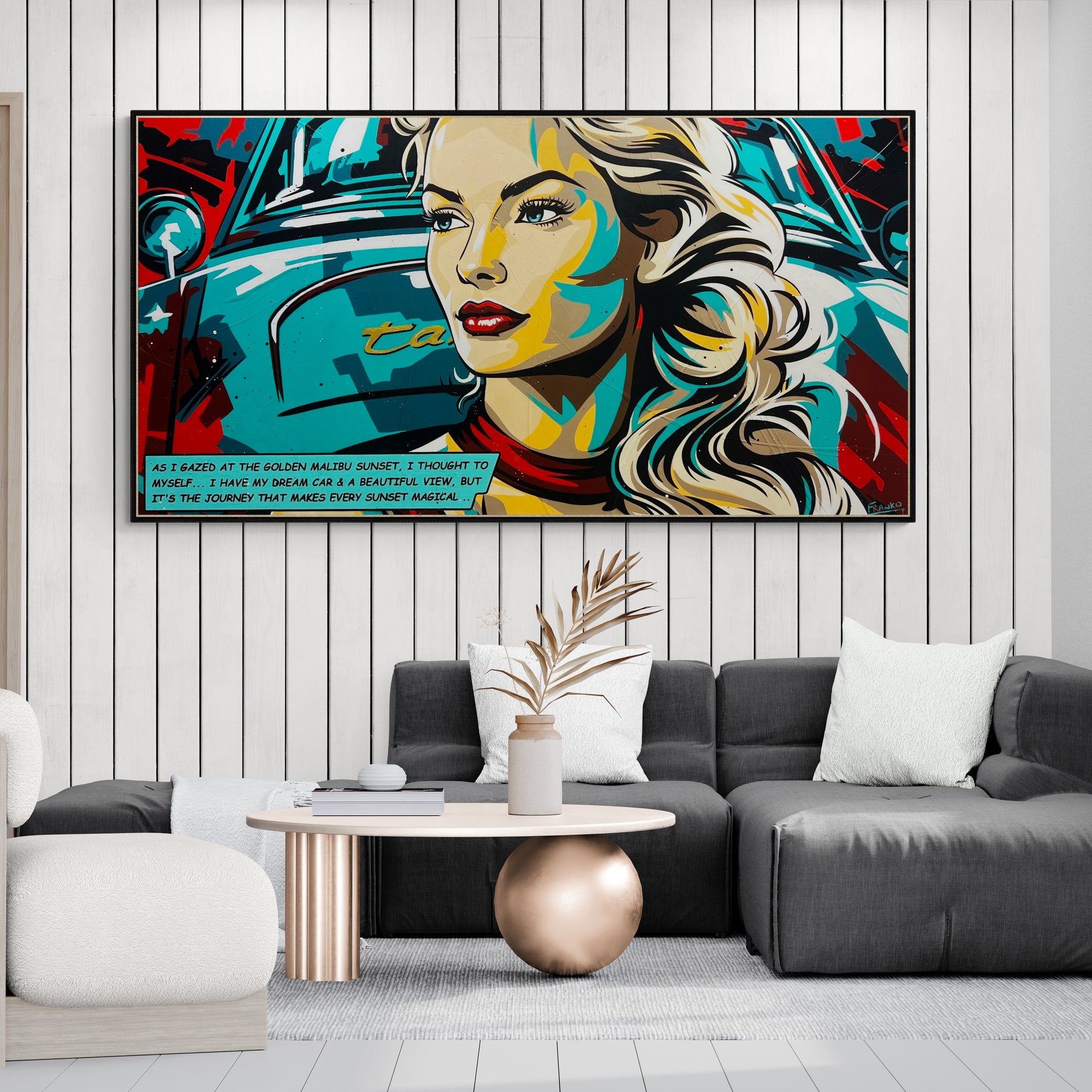 The Gaze 190cm x 100cm Retro Classic Pop Art Painting (SOLD)