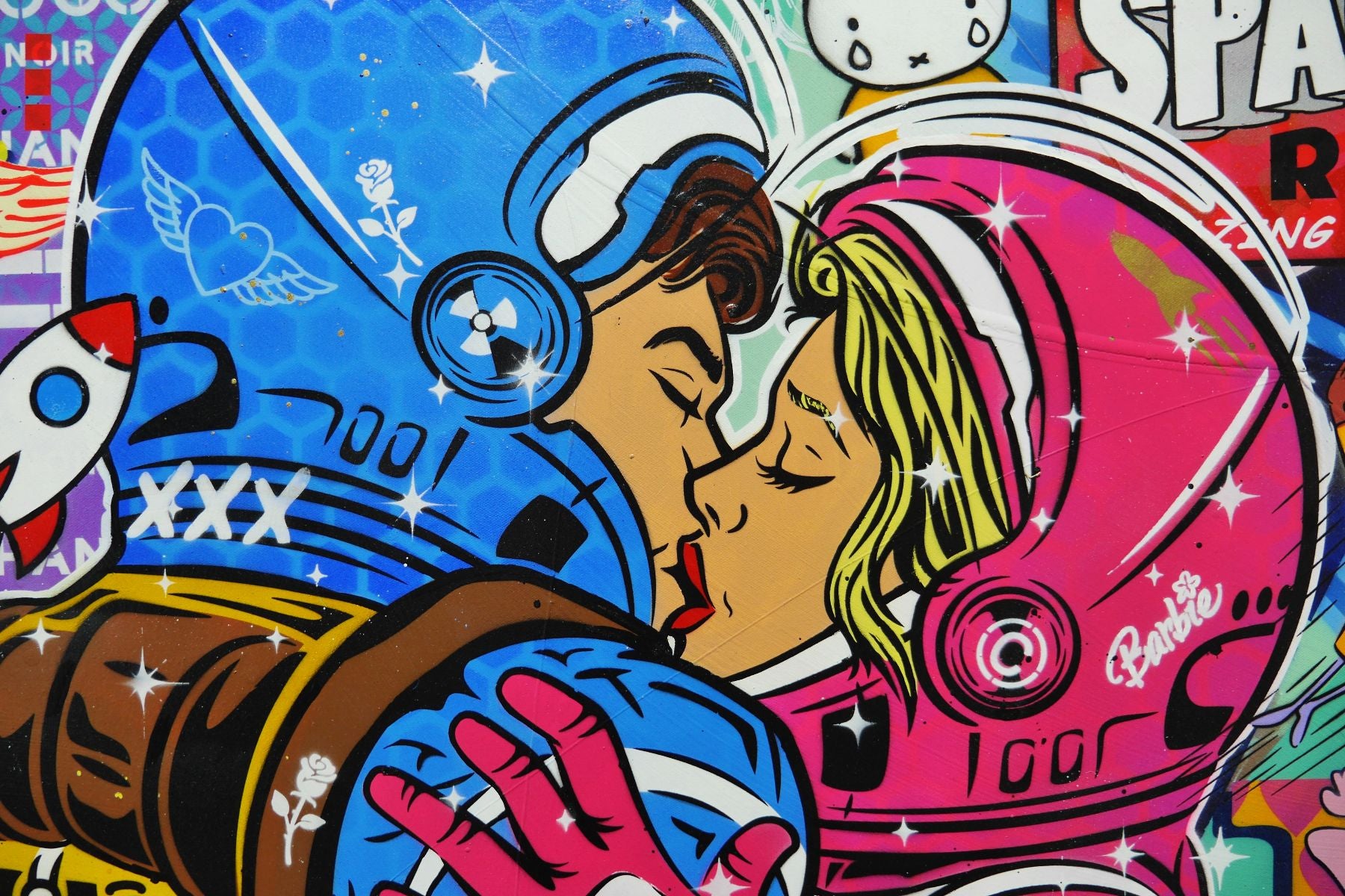 Love Express 160cm x 100cm Textured Urban Pop Art Painting