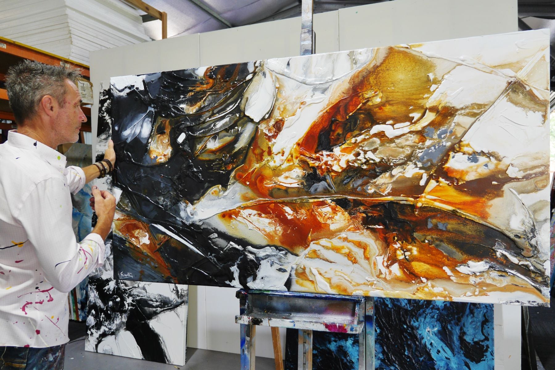 Transact 190cm x 100cm Textured Abstract Painting (SOLD)