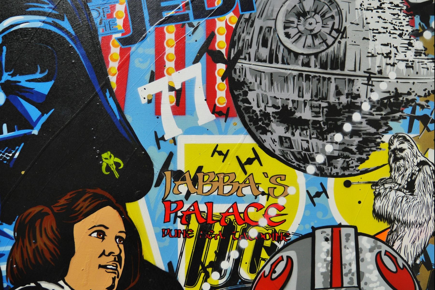 In a galaxy far, far away 190cm x 100cm Textured Urban Pop Art