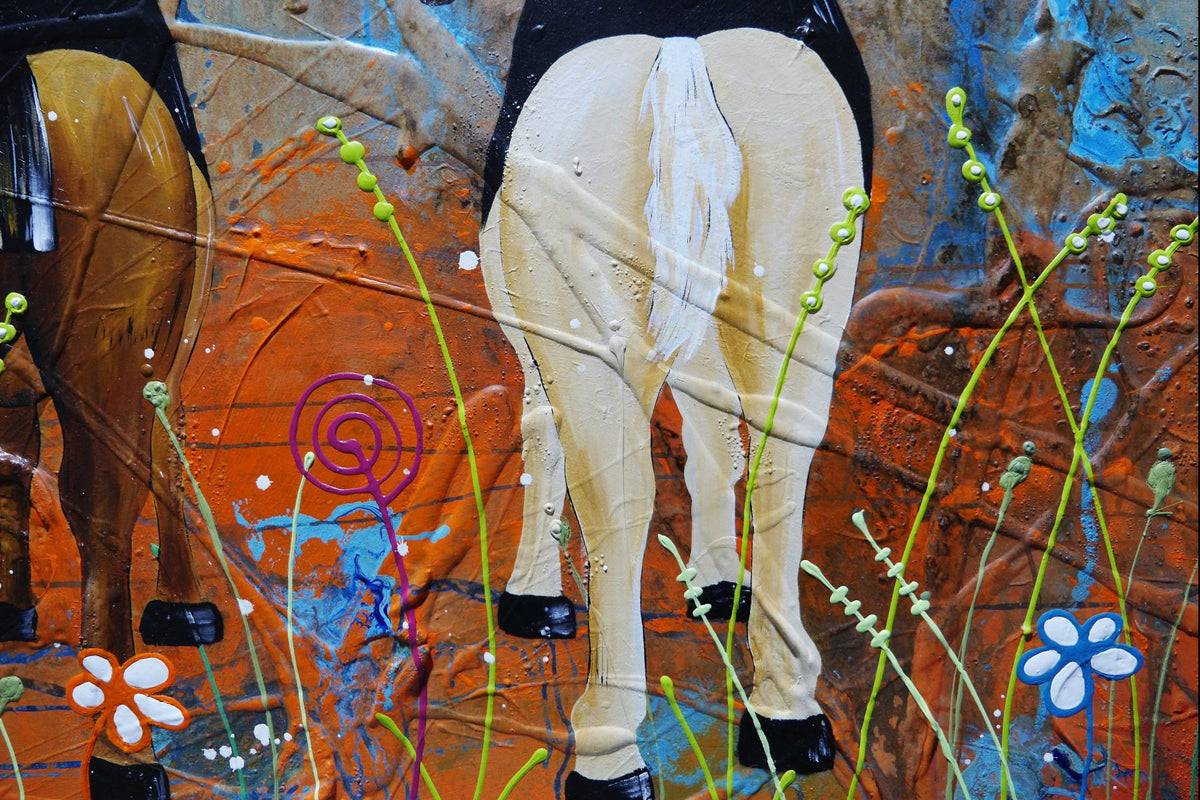 Bandit Bros 120cm x 120cm Australiana Textured Abstract Painting (SOLD)
