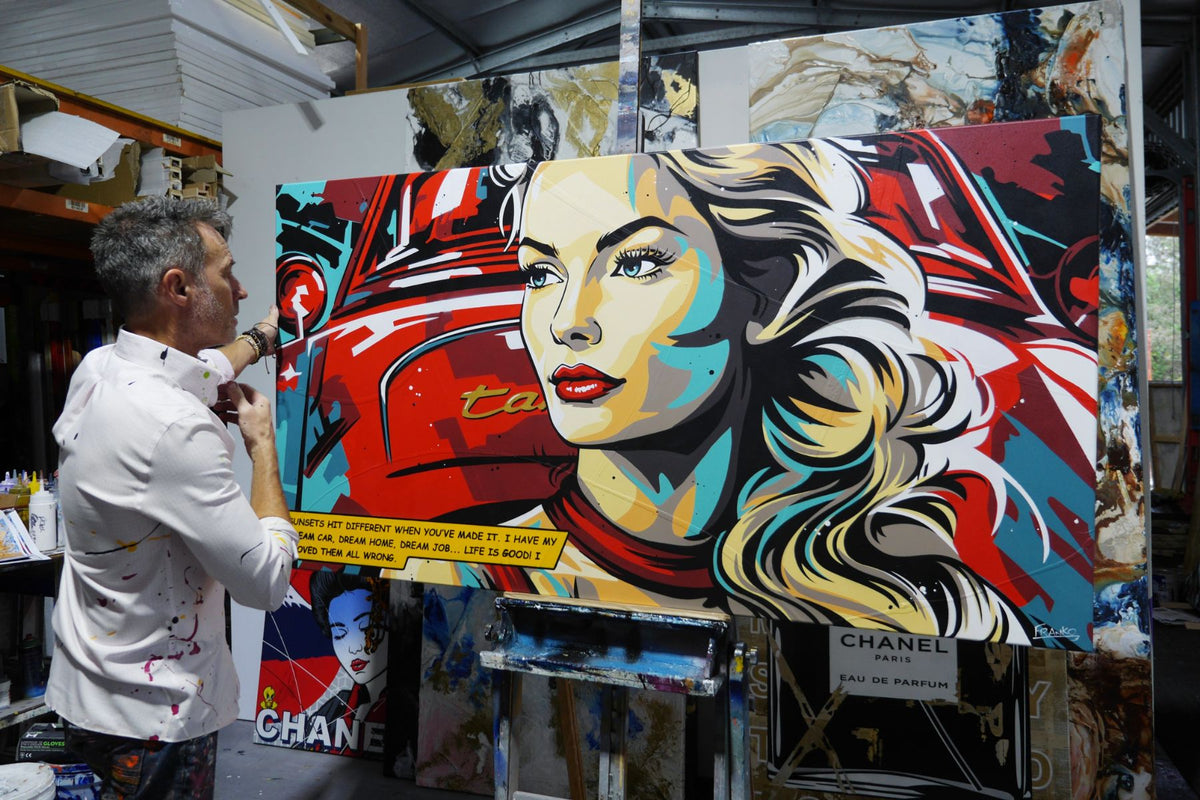 Living Dreams 190cm x 100cm Porsche Targa Classic Pop Art Painting