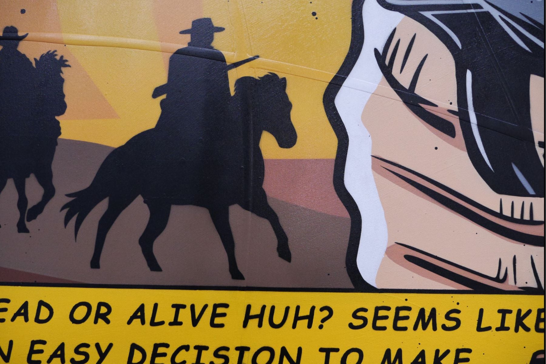 The Sheriff 190cm x 100cm Cowgirl Textured Classic Pop Art Painting (SOLD)