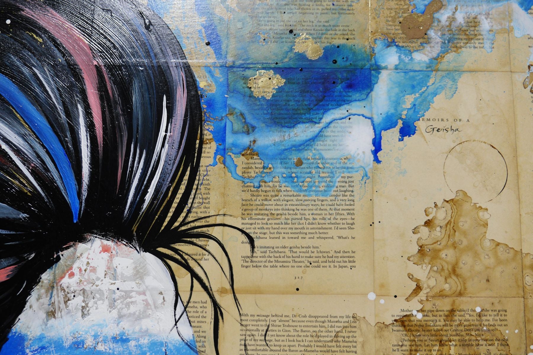 Safaia 120cm x 150cm Geisha Abstract Realism Book Club Painting