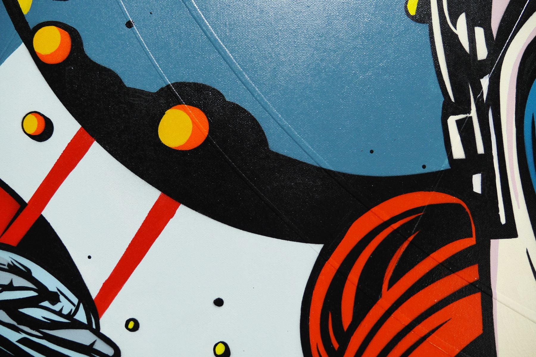 Tear-Streaked 160cm x 100cm Space Classic Pop Art Painting (SOLD)