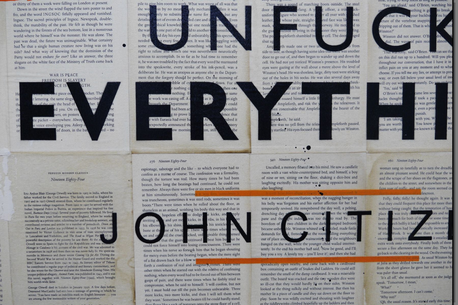 Everything 75cm x 100cm Urban Pop Book Club Painting