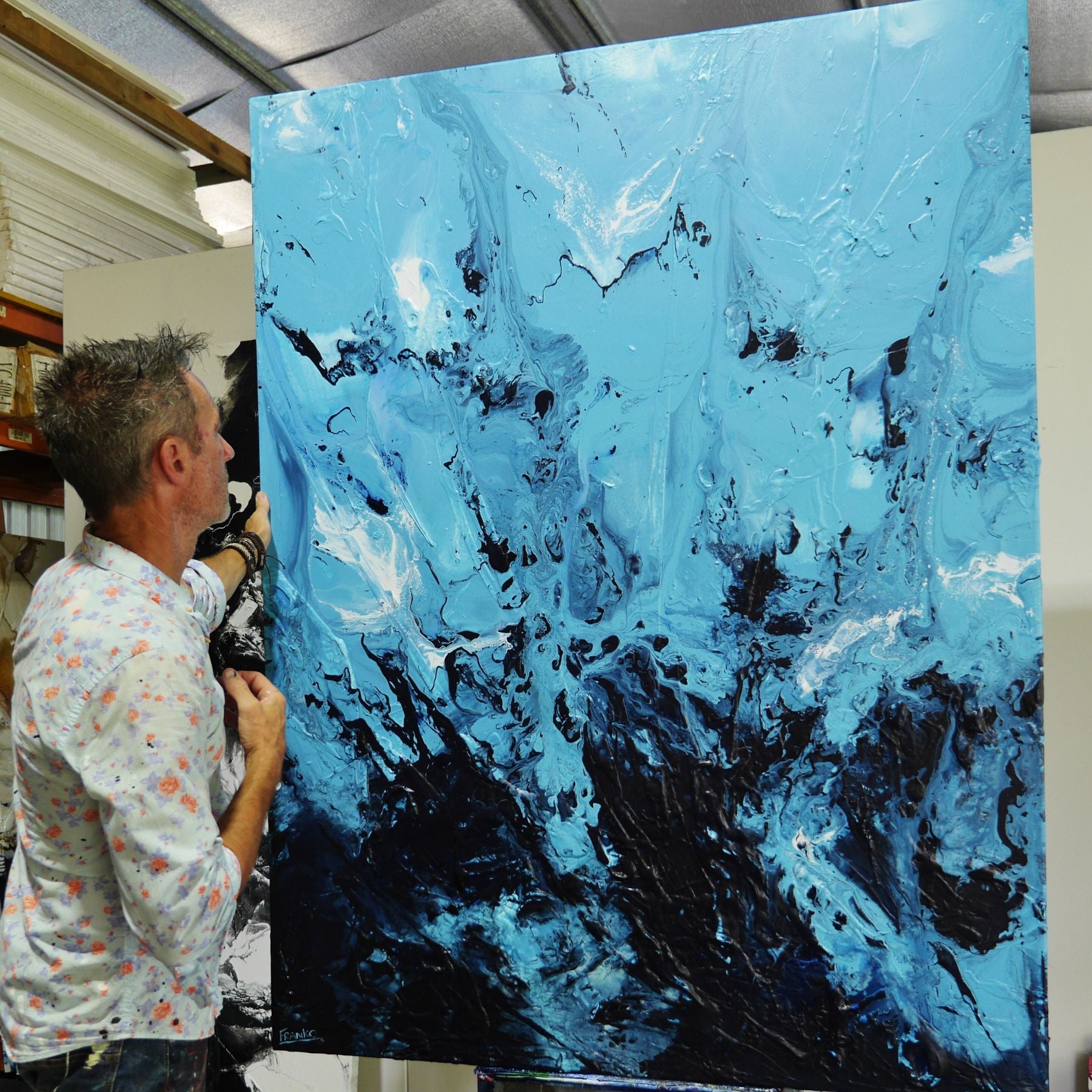 Aquarius 140cm x 180cm Textured Abstract Painting (SOLD)