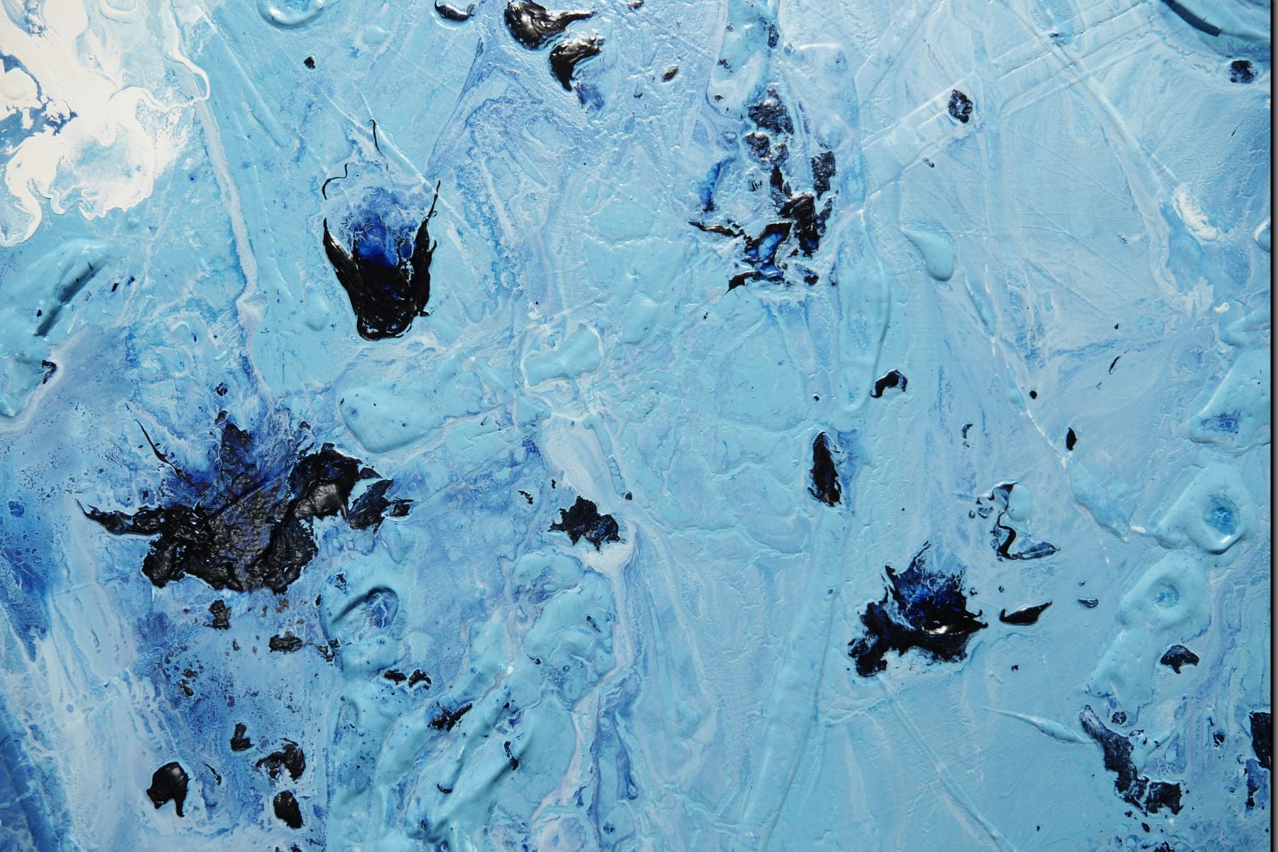Purified 140cm x 180cm Blue Textured Abstract Painting (SOLD)