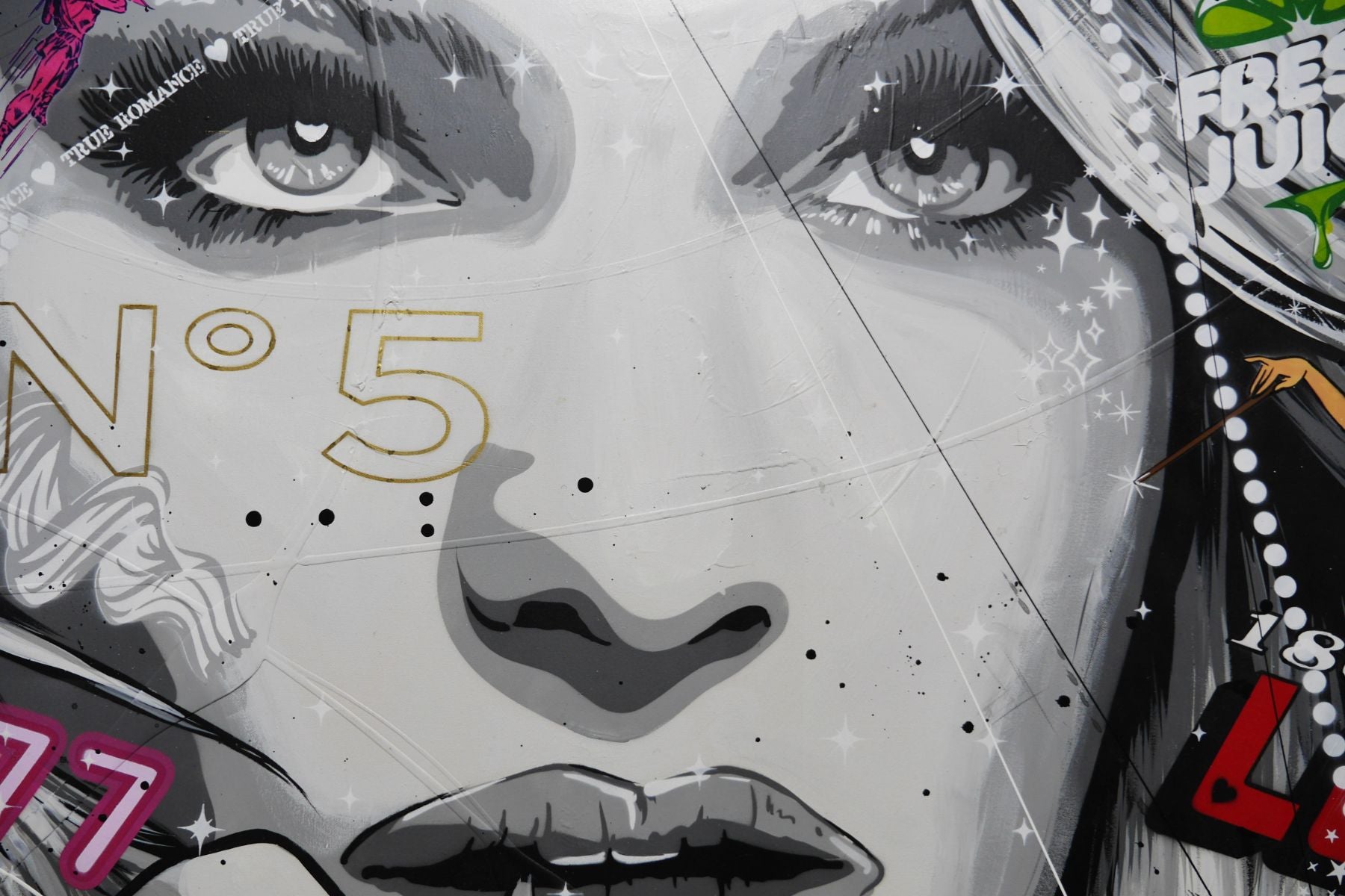 Fairies and Queens 160cm x 100cm Textured Urban Pop Art Painting
