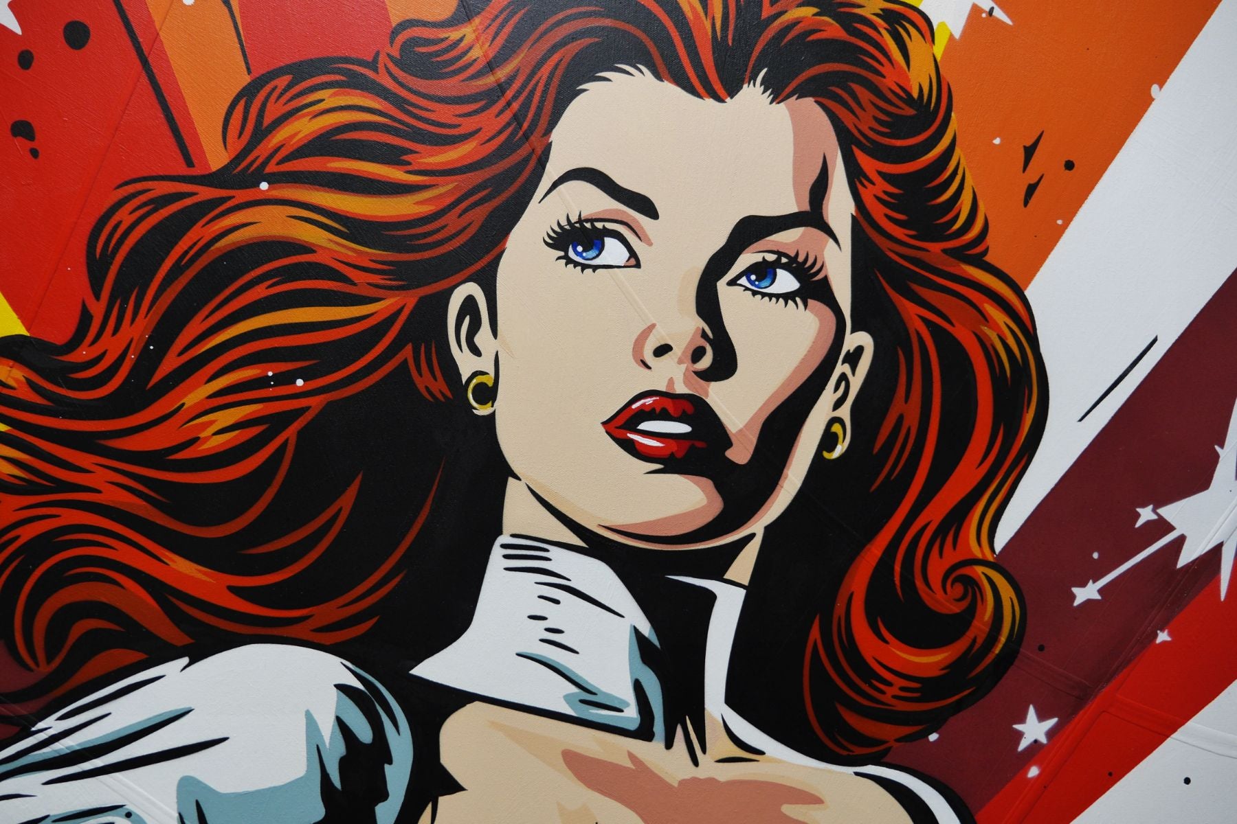 The Jump 150cm x 150cm Stunt Devil Textured Classic Pop Art Painting