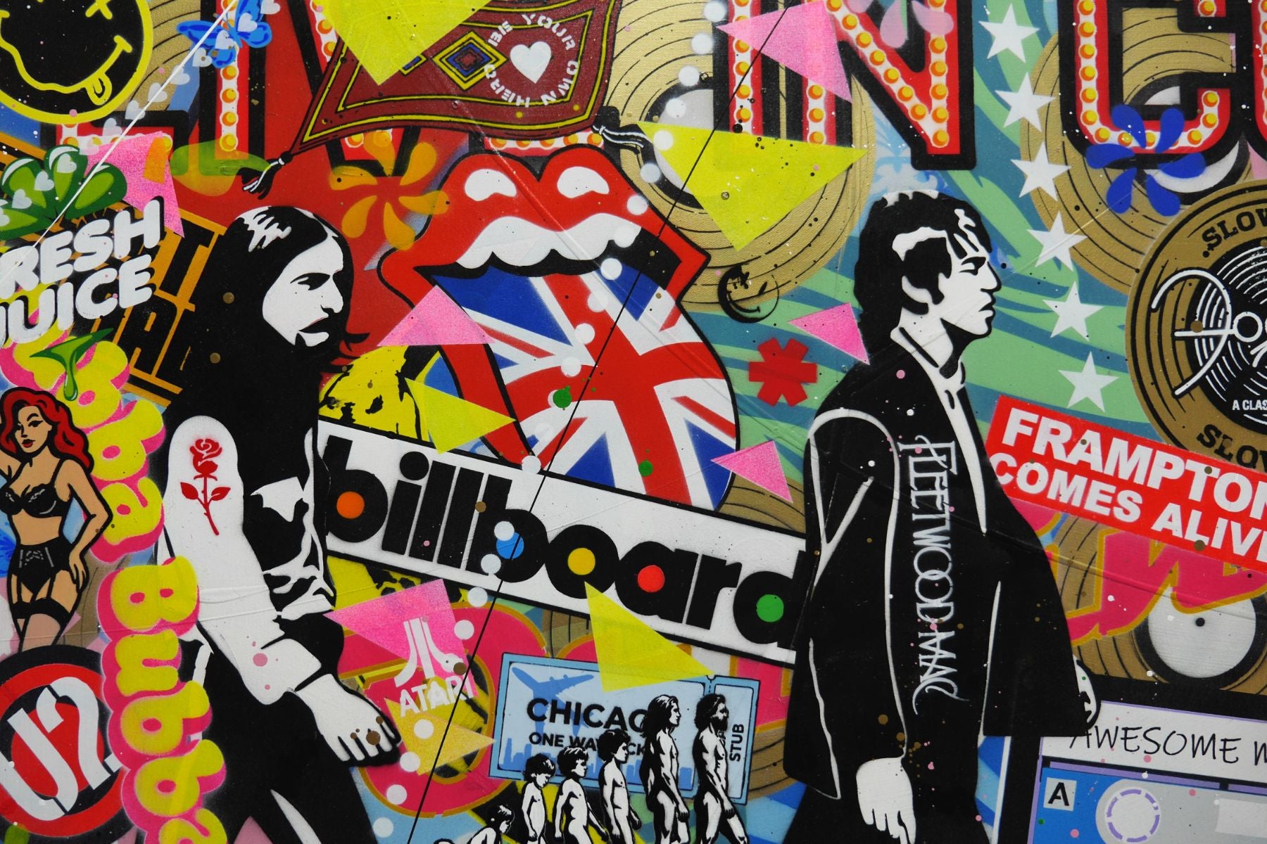 Live In Concert 160cm x 100cm Music Textured Urban Pop Art Painting