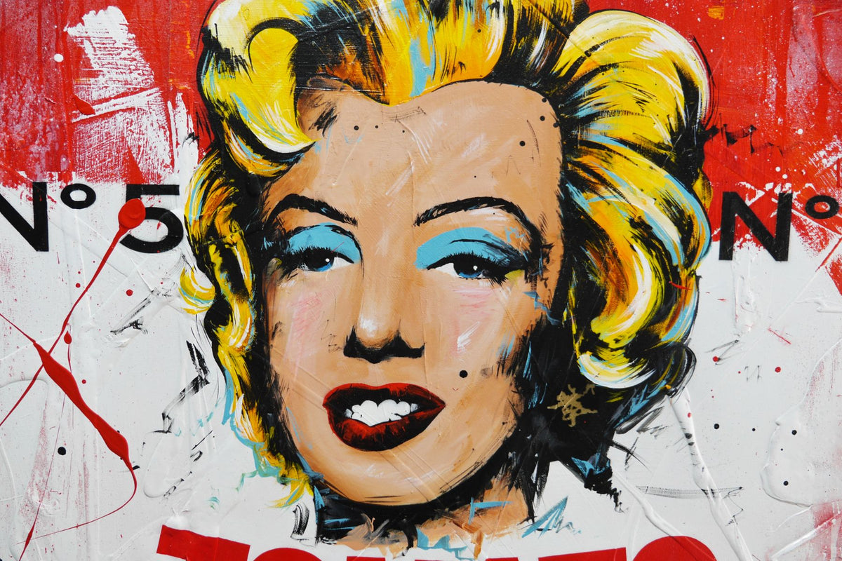 Tomato Marilyn Soup 140cm x 100cm Campbell's Soup Textured Urban Pop Art Painting (SOLD)