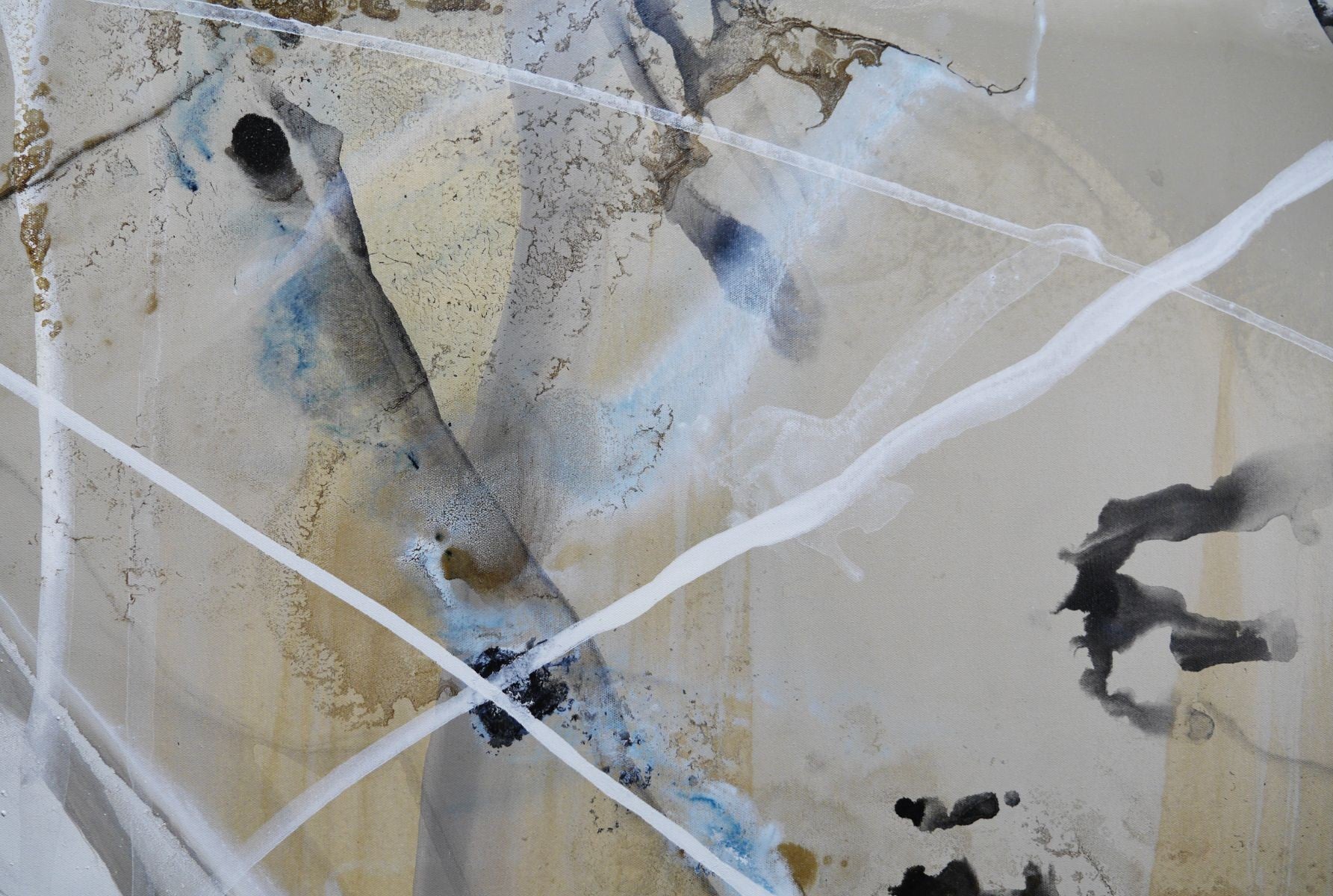 Refined 909 240cm x 100cm Blended Ink Abstract Painting