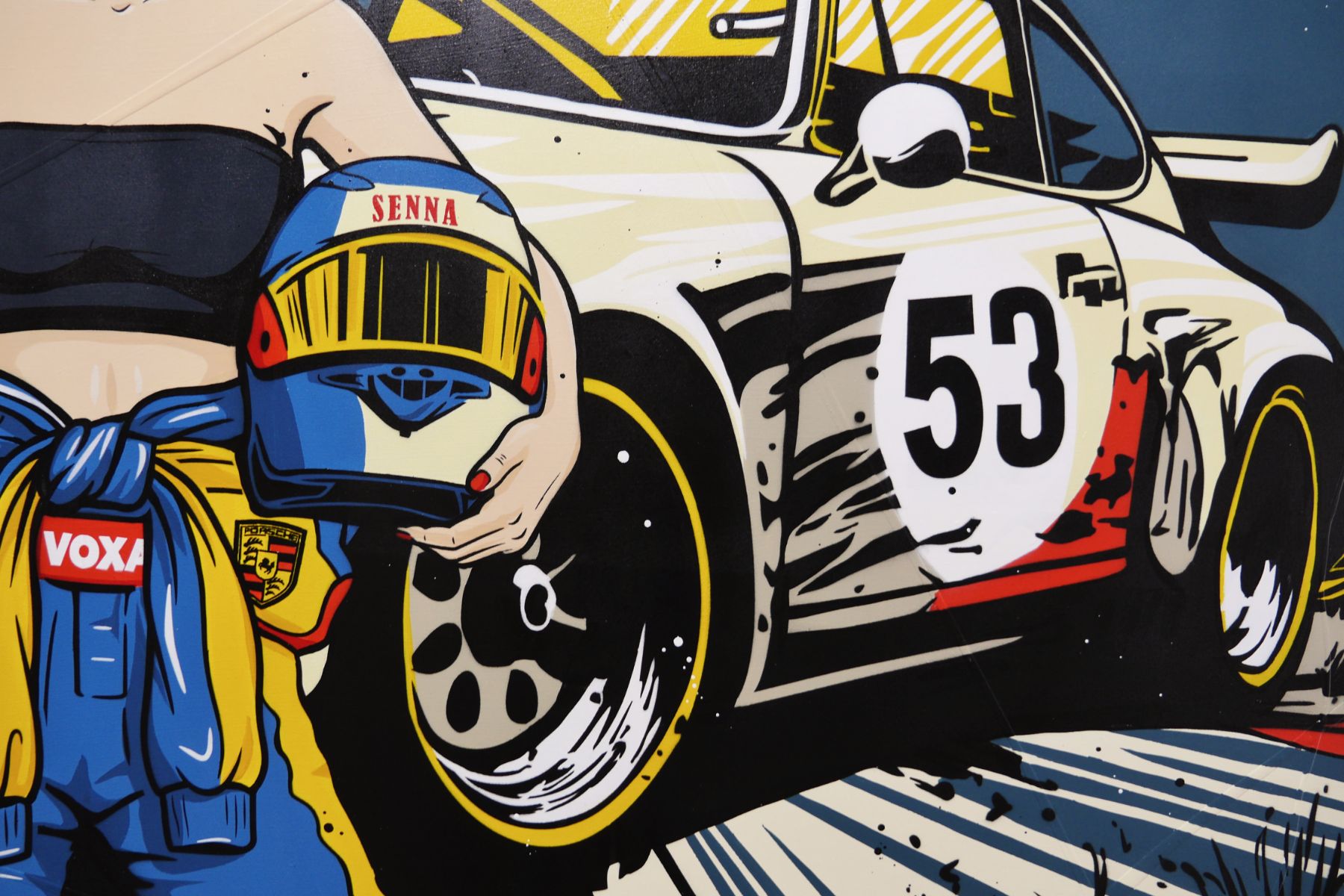 If You're Not First... 160cm x 100cm Porsche Classic Pop Art Painting